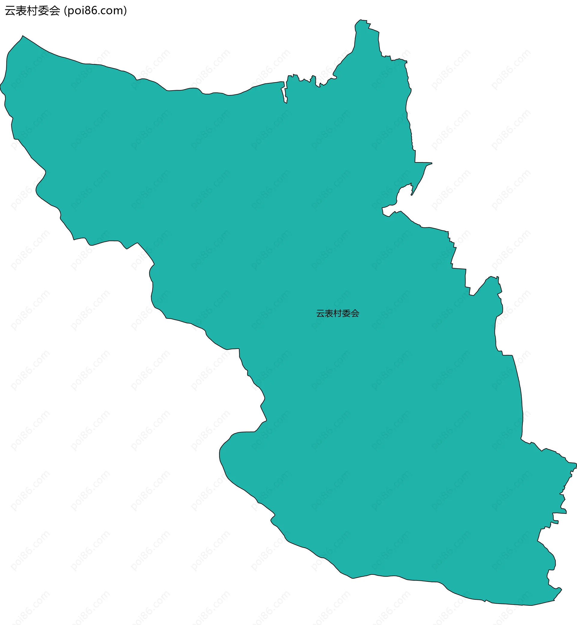 云表村委会边界地图