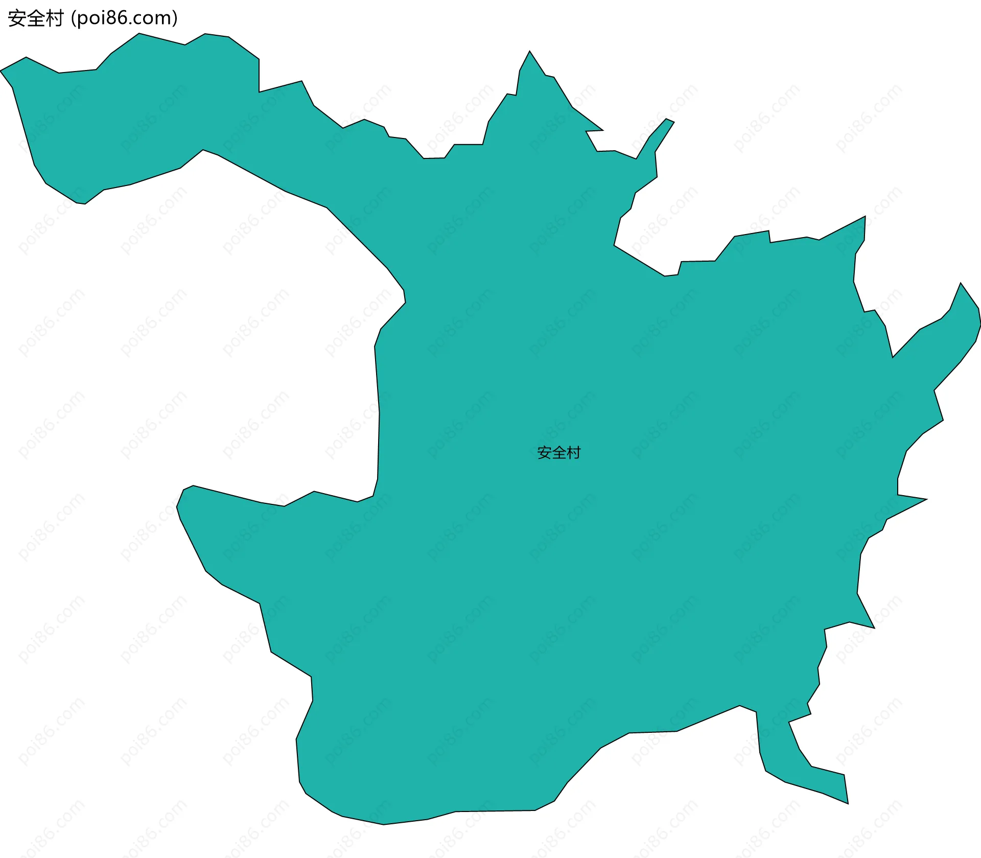 安全村边界地图
