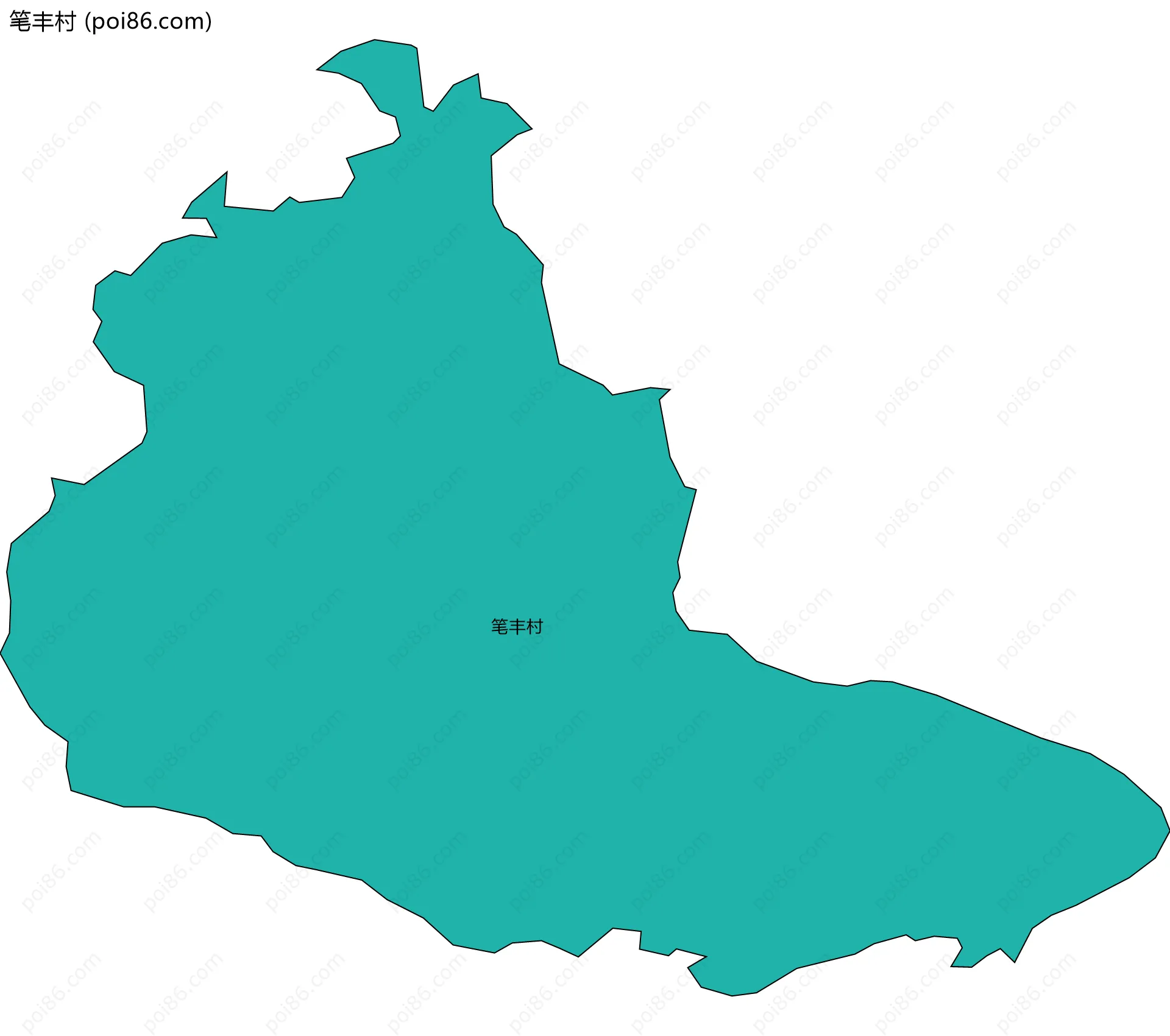 笔丰村边界地图