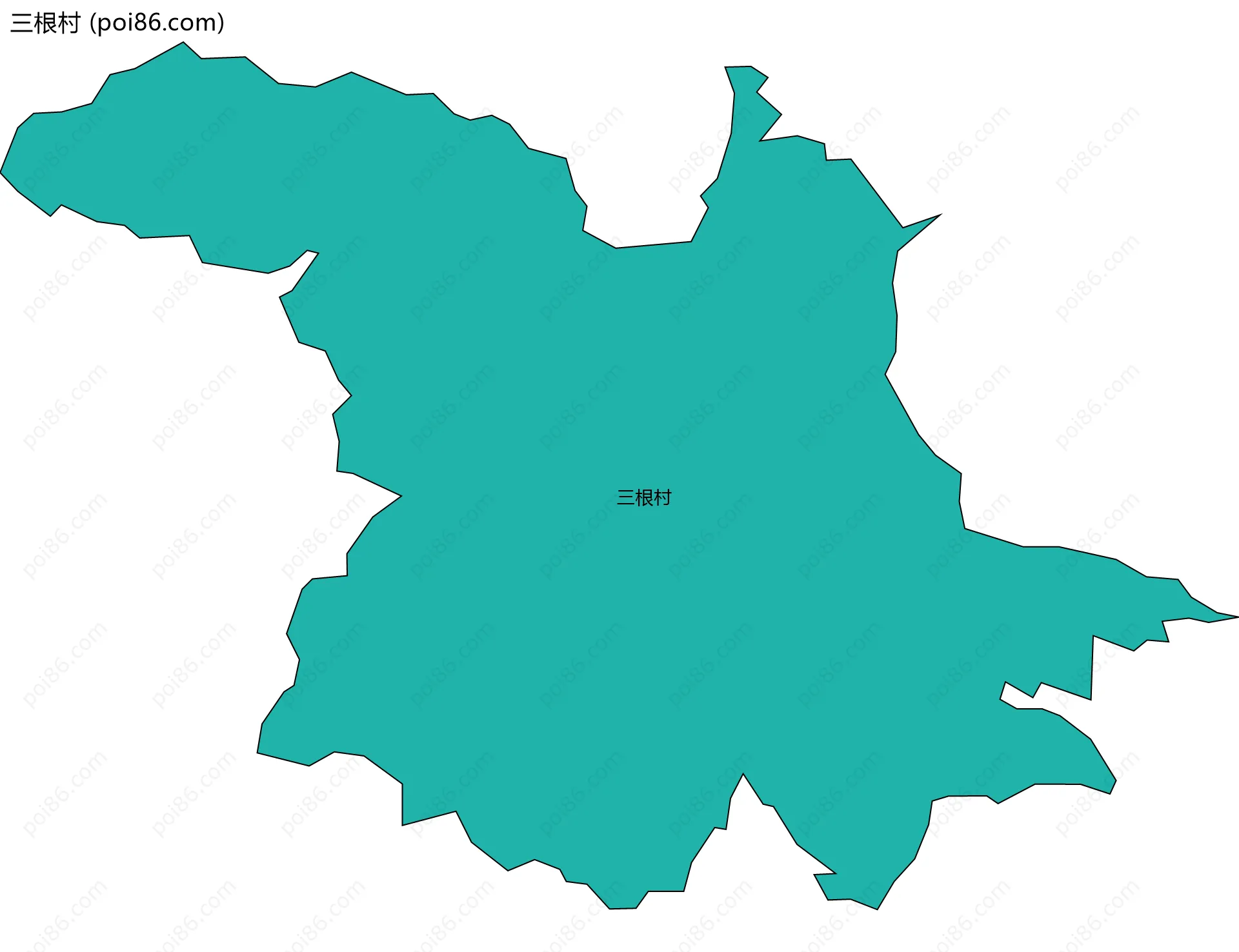 三根村边界地图