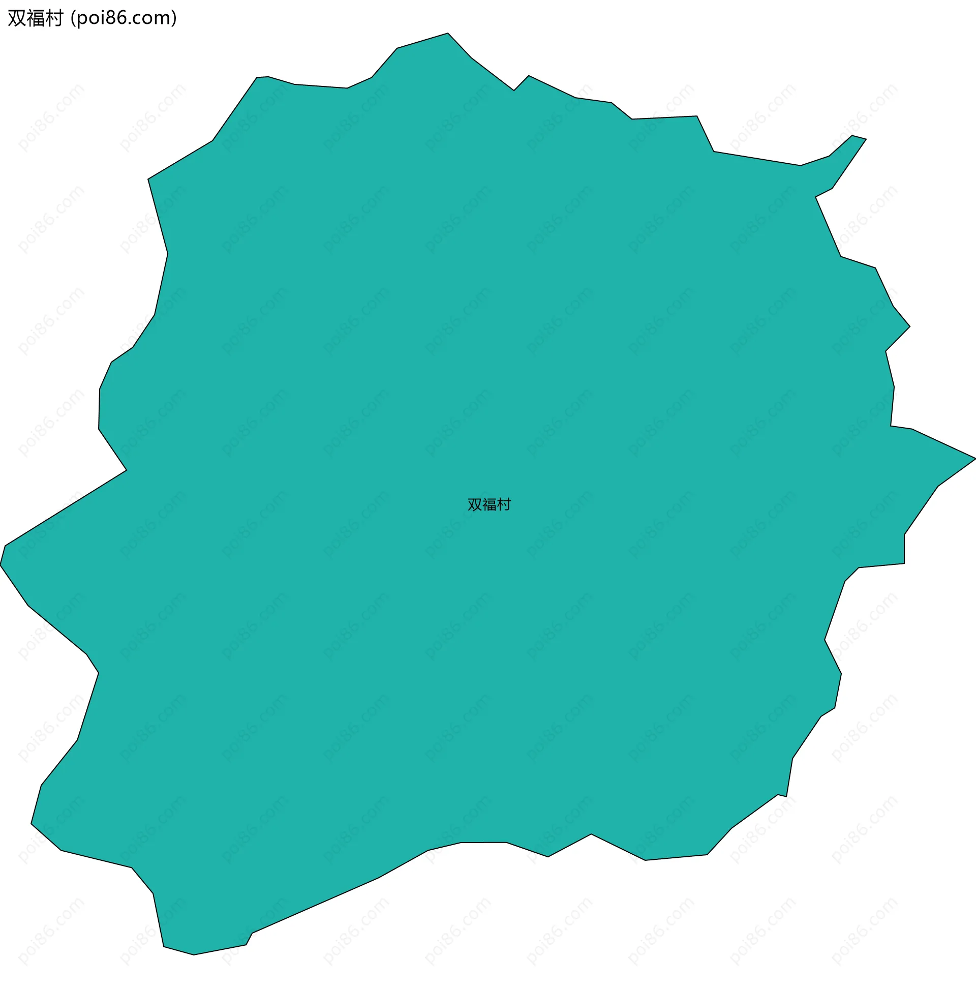 双福村边界地图