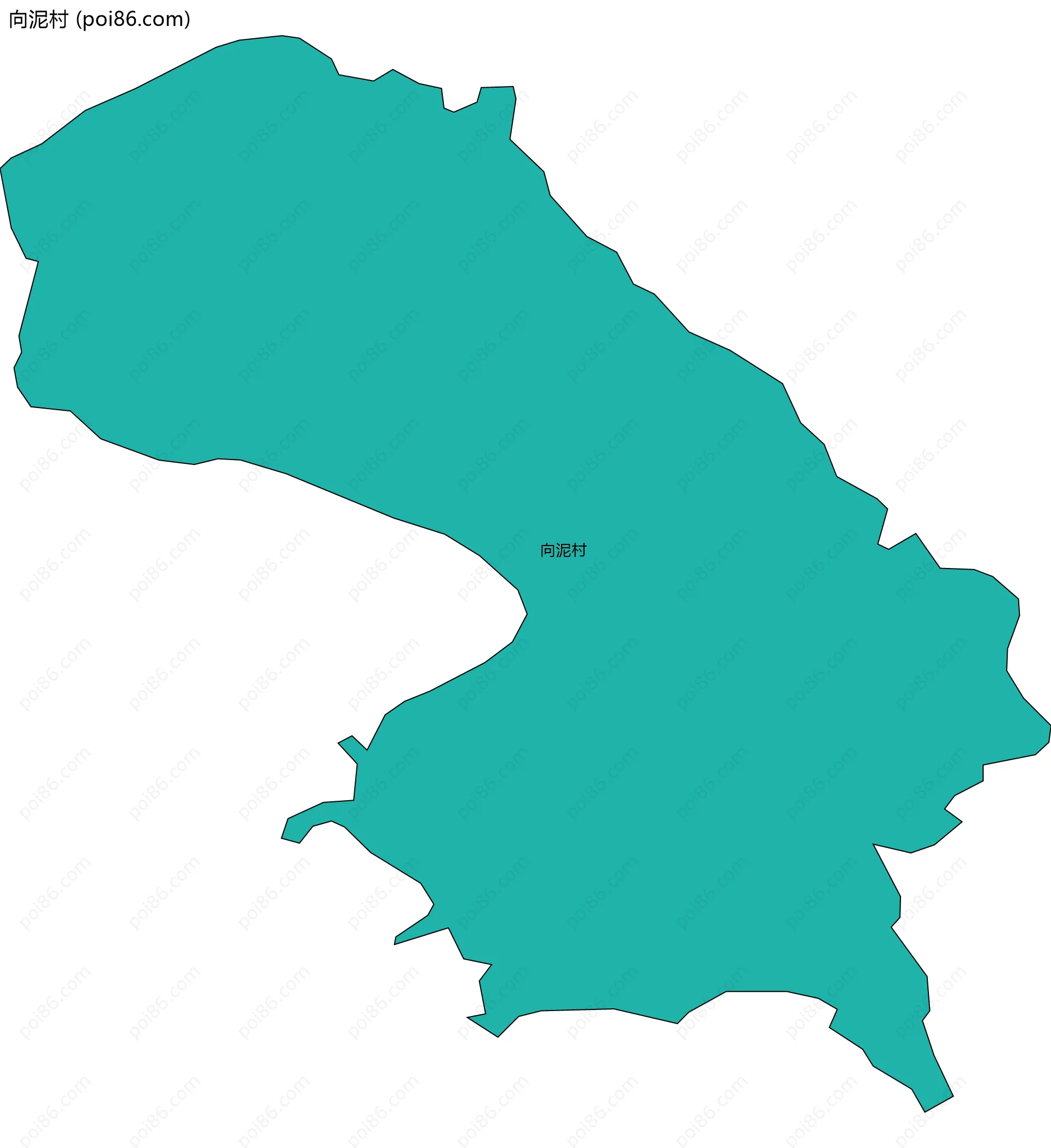 向泥村边界地图