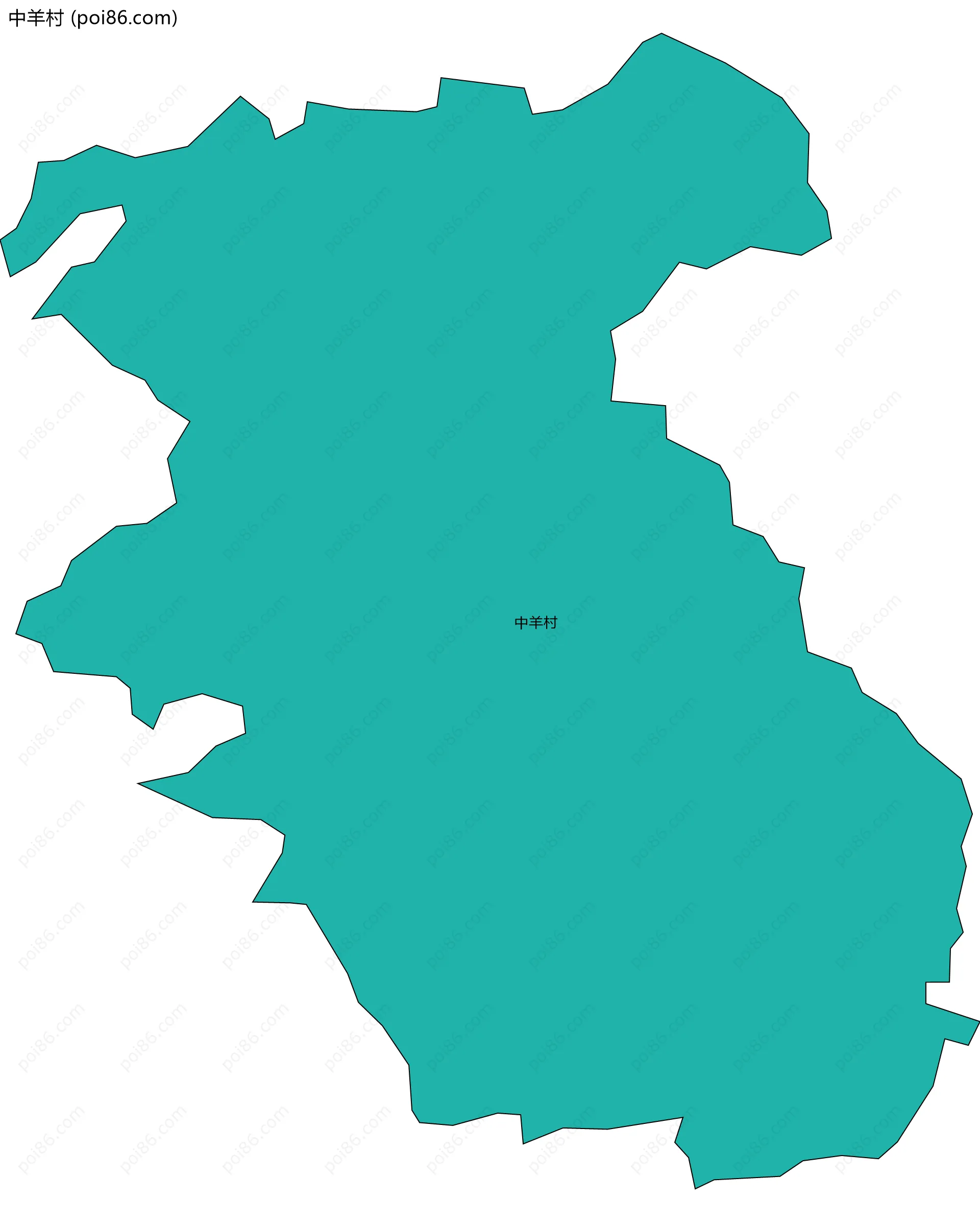 中羊村边界地图