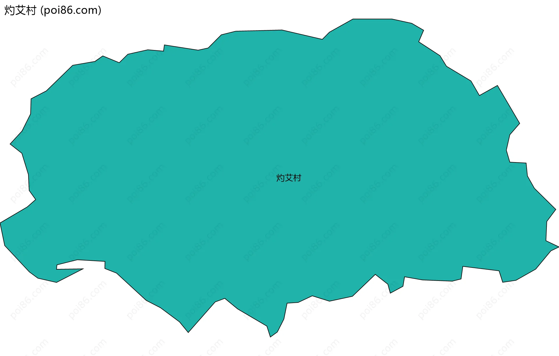 灼艾村边界地图