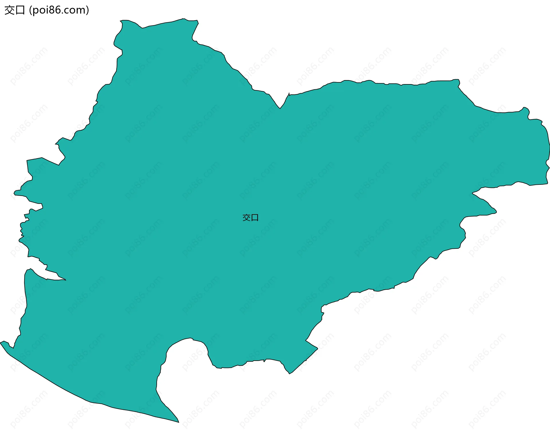 交口边界地图
