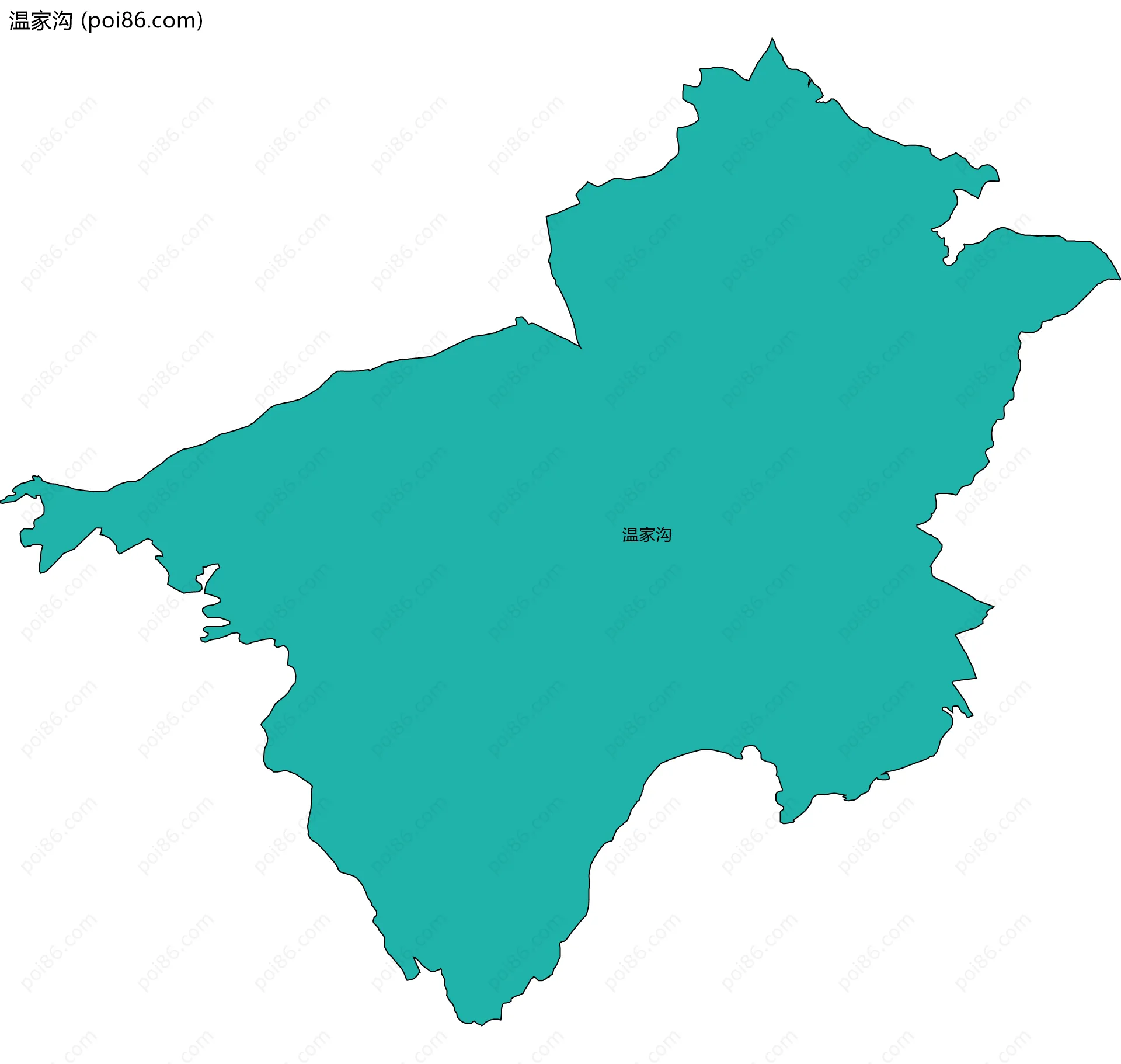 温家沟边界地图