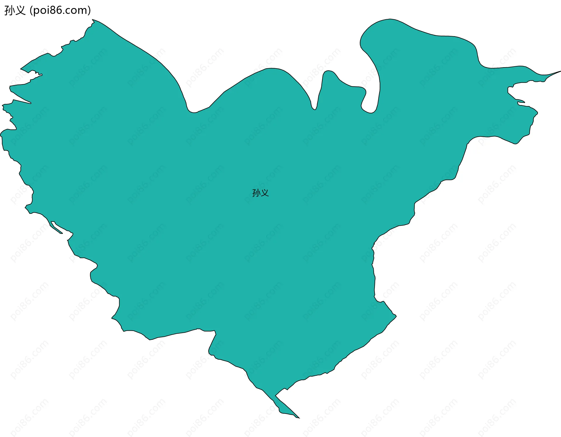 孙义边界地图