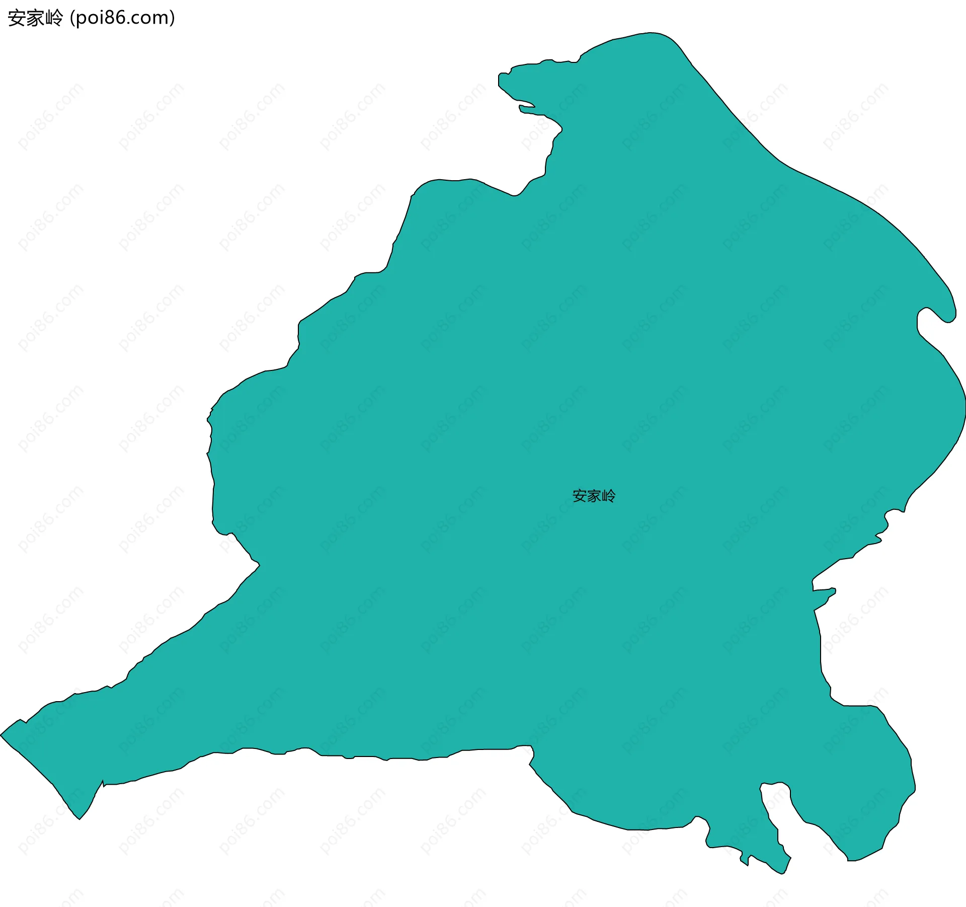 安家岭边界地图