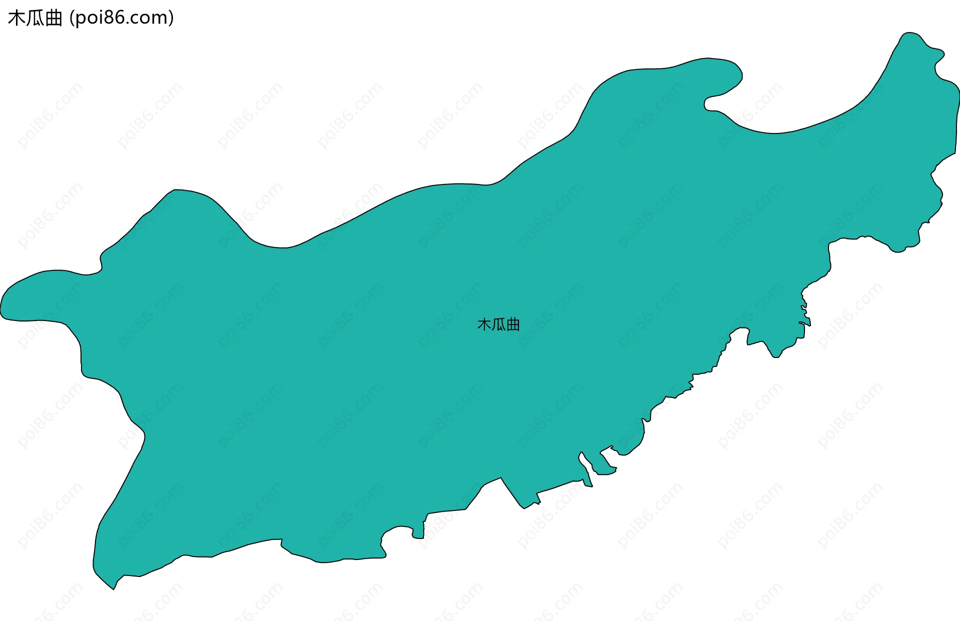 木瓜曲边界地图