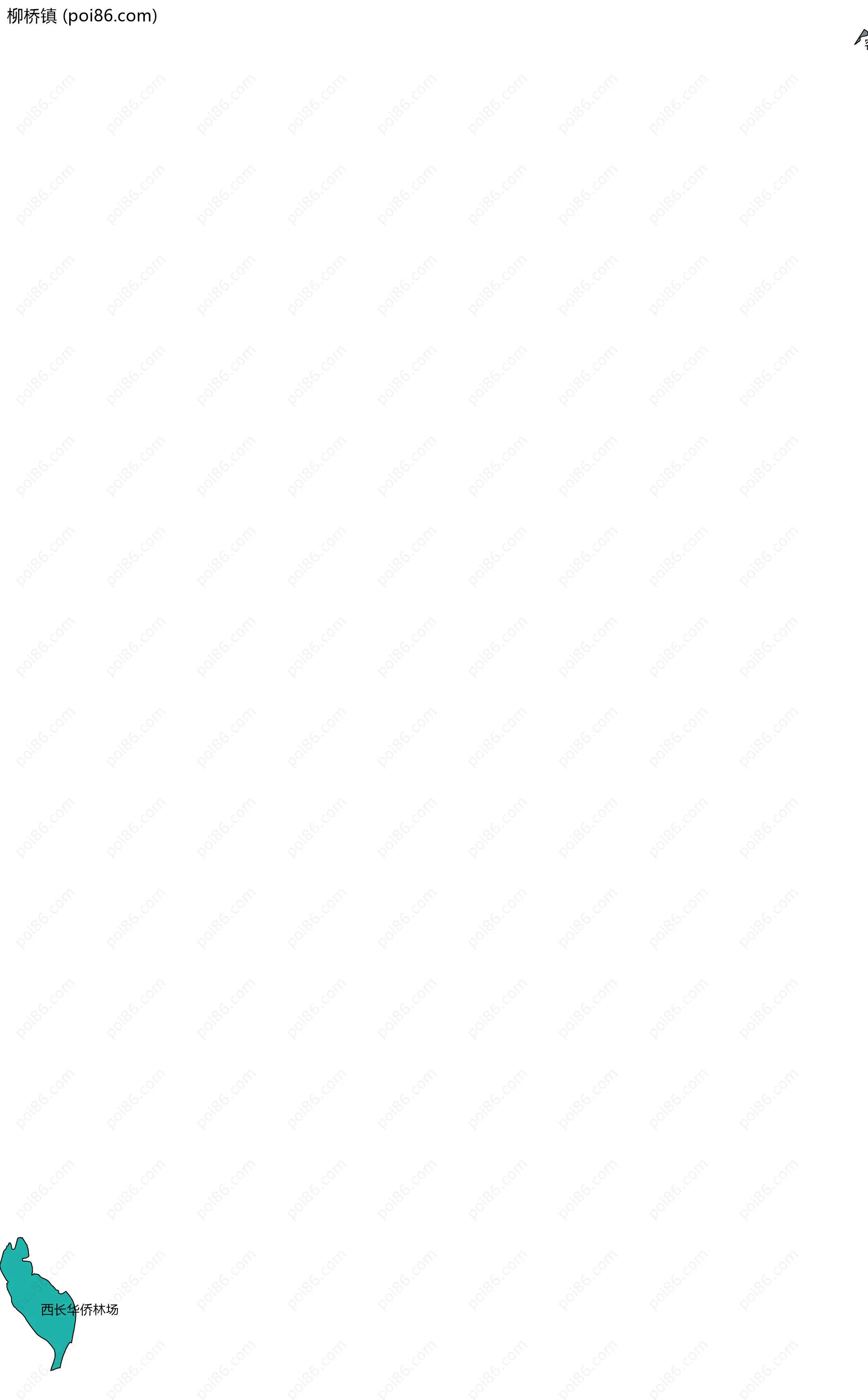 柳桥镇边界地图(五级行政区划)