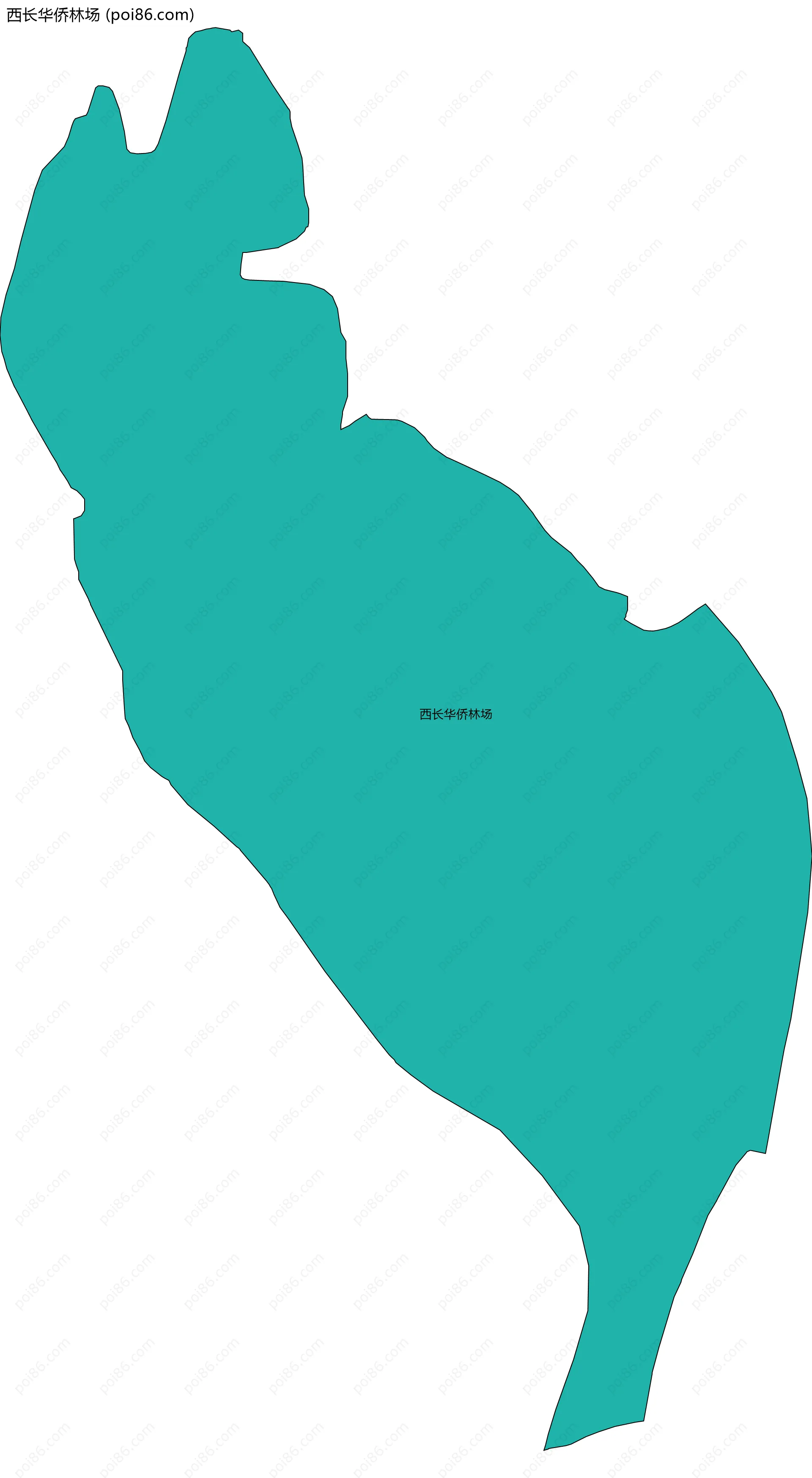 西长华侨林场边界地图