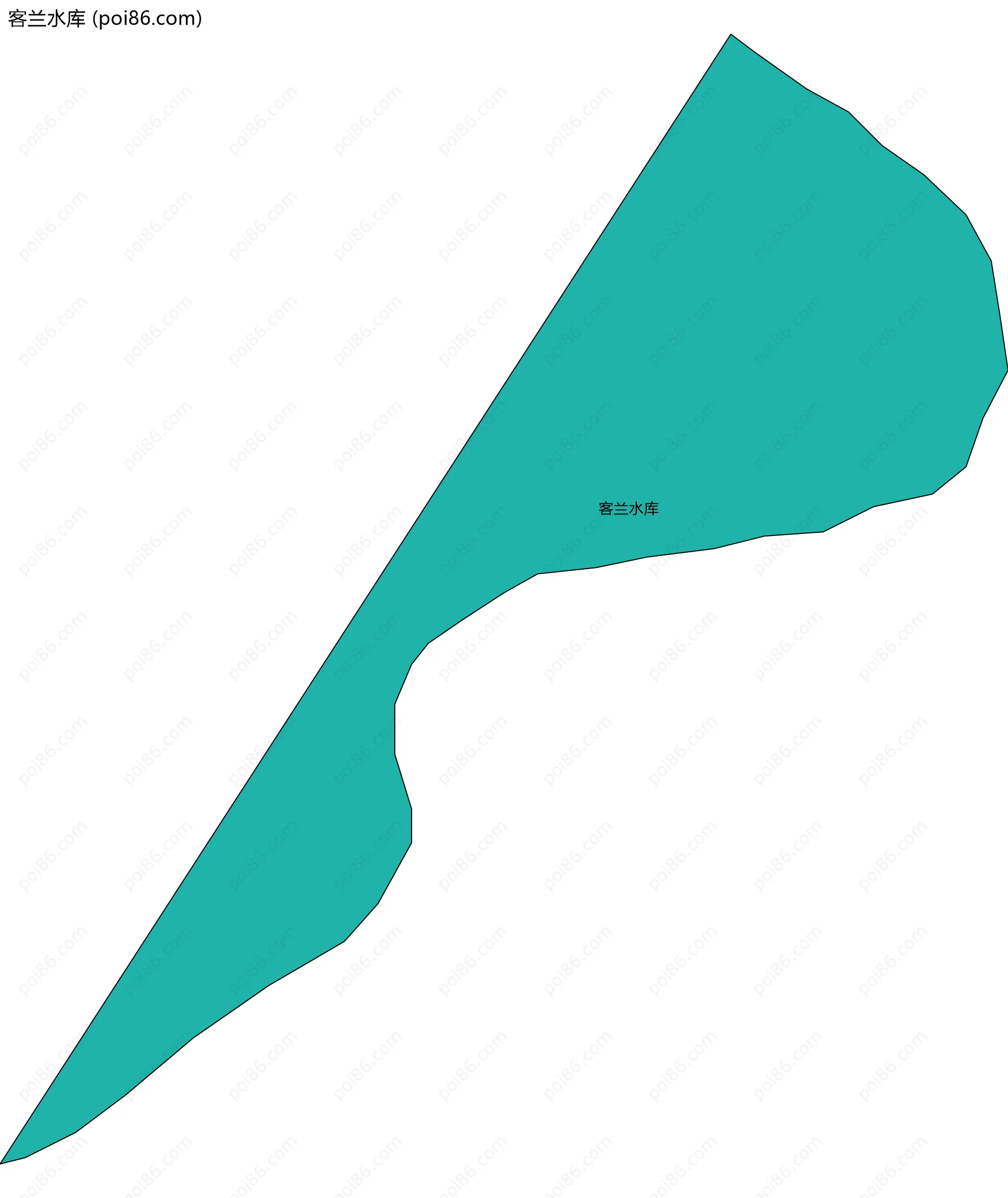 客兰水库边界地图