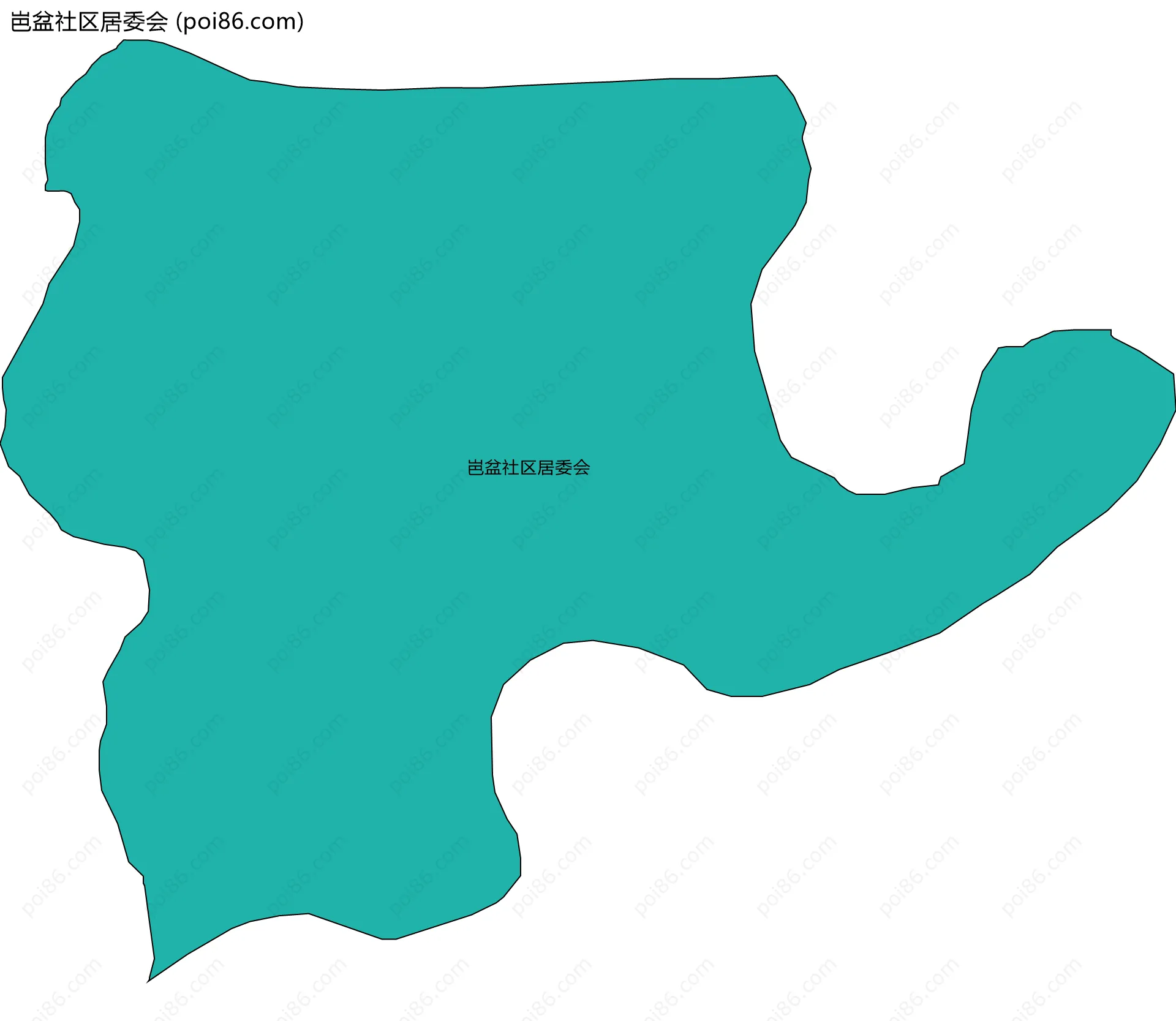 岜盆社区居委会边界地图