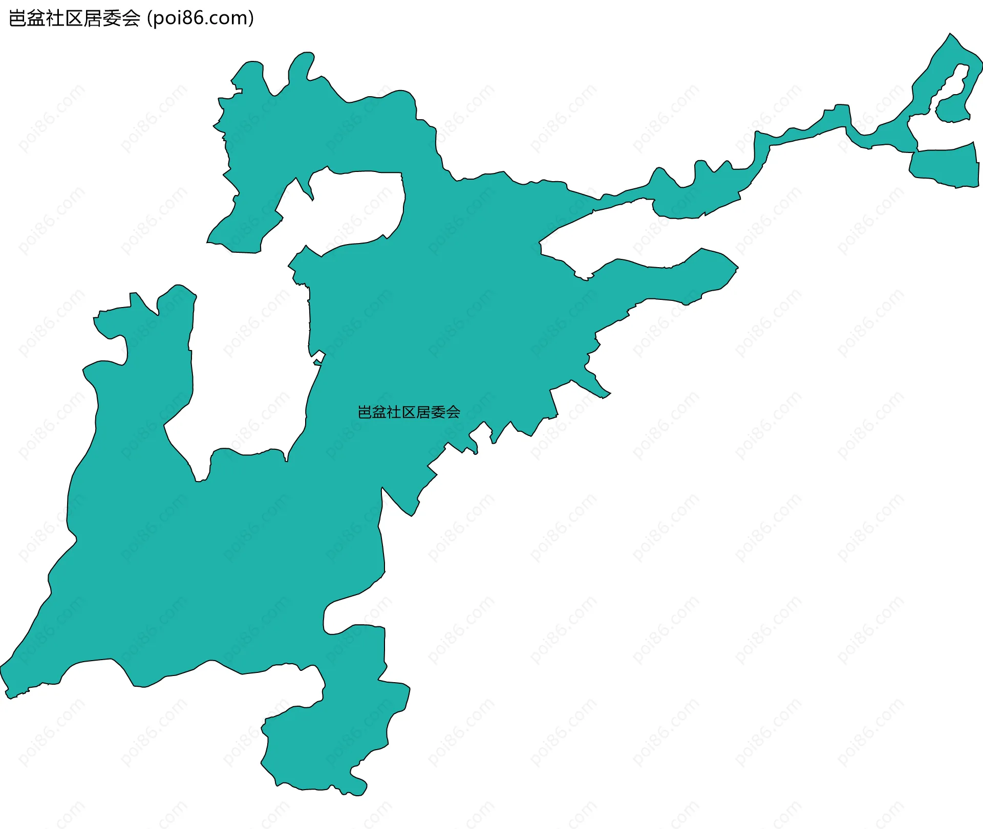 岜盆社区居委会边界地图
