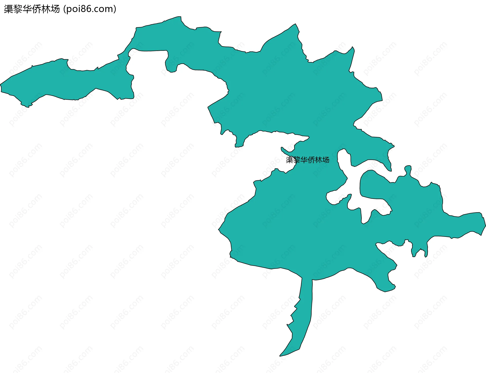 渠黎华侨林场边界地图