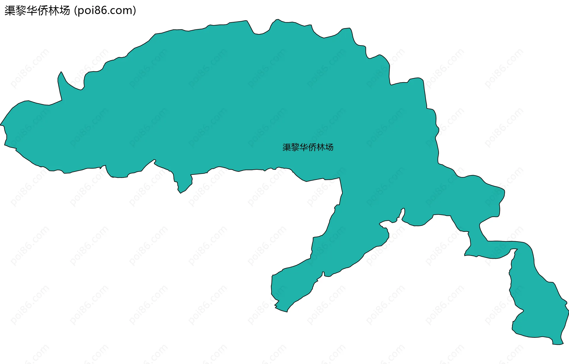 渠黎华侨林场边界地图