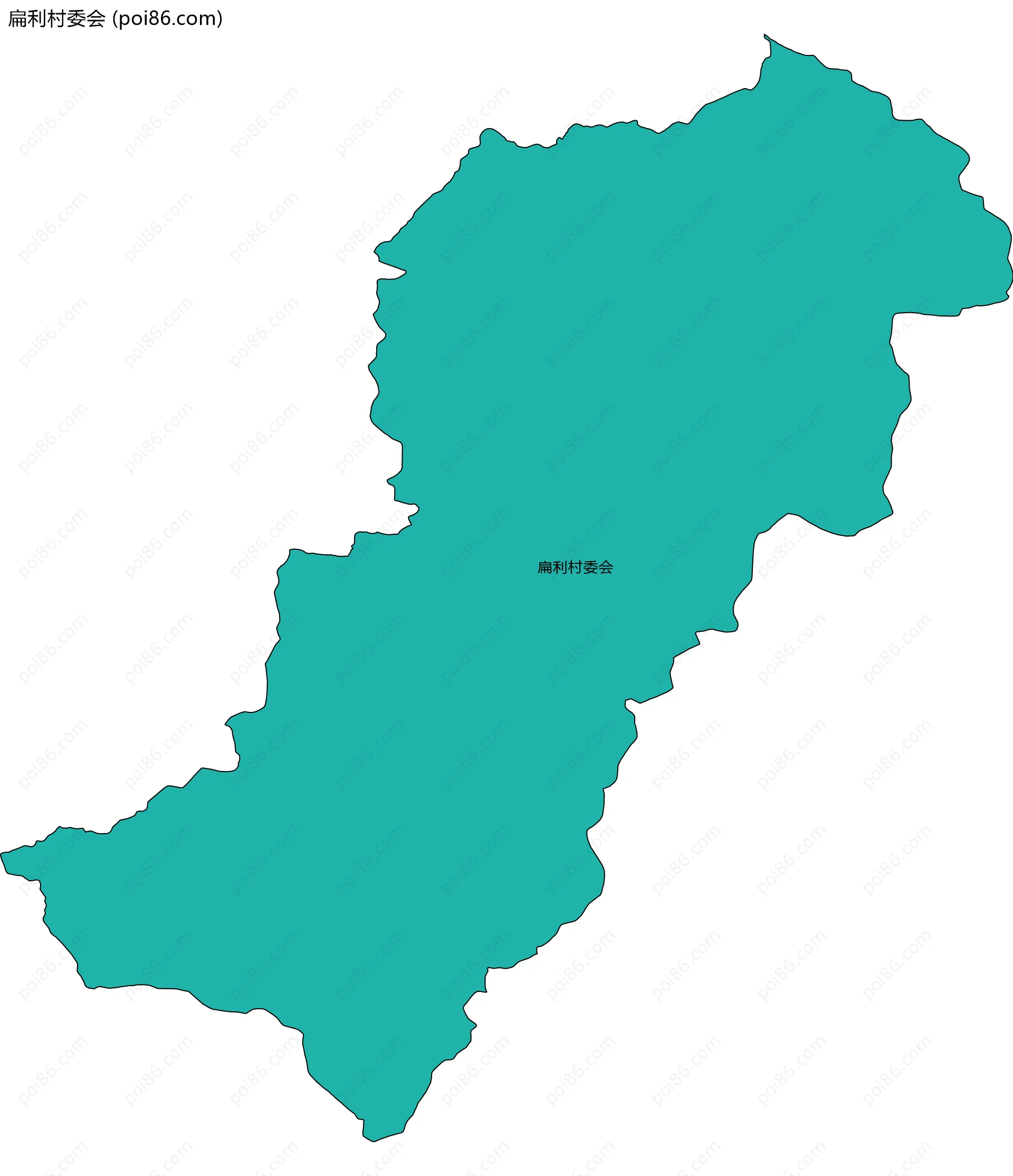 扁利村委会边界地图