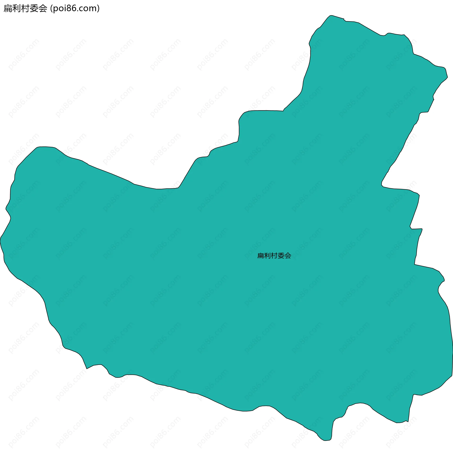 扁利村委会边界地图