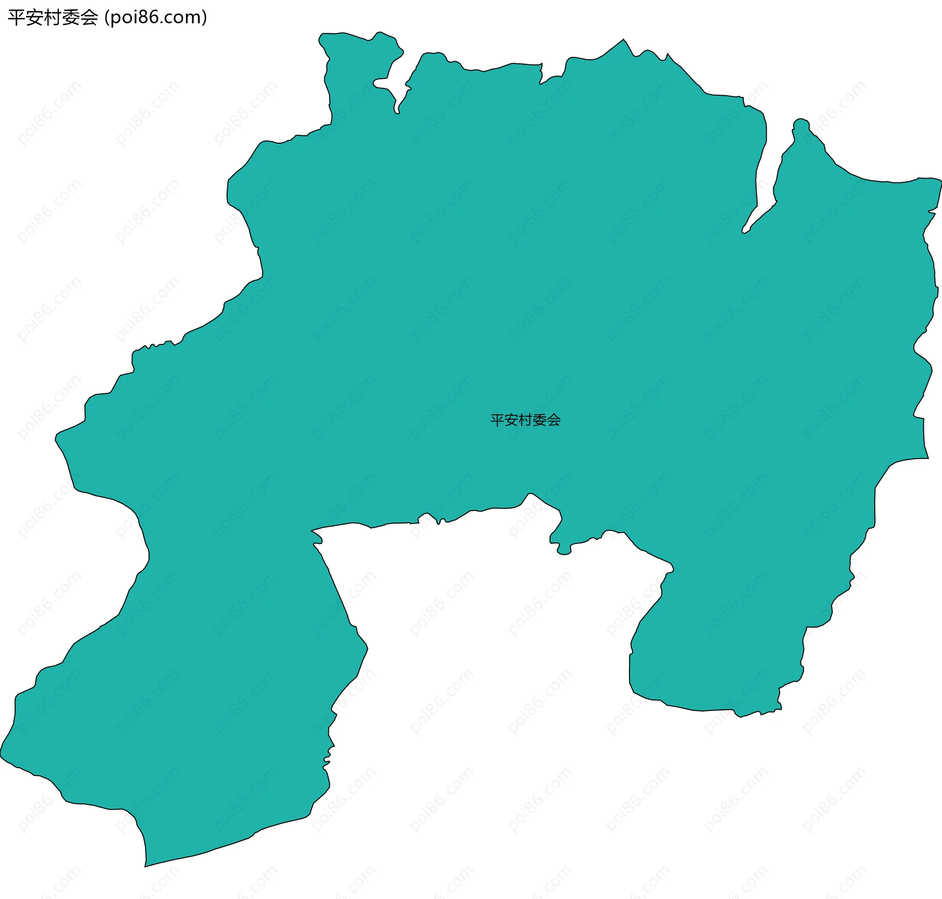 平安村委会边界地图