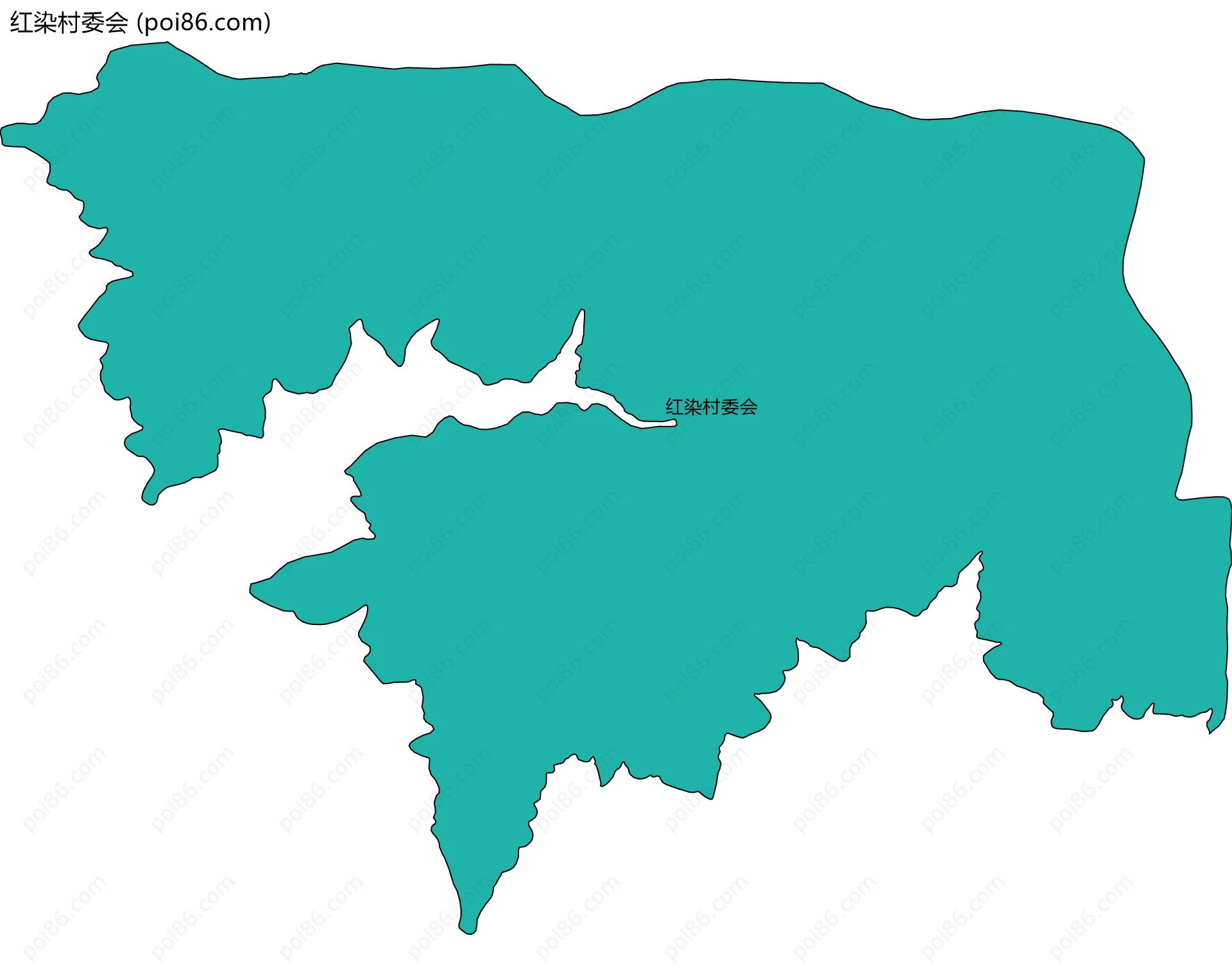 红染村委会边界地图