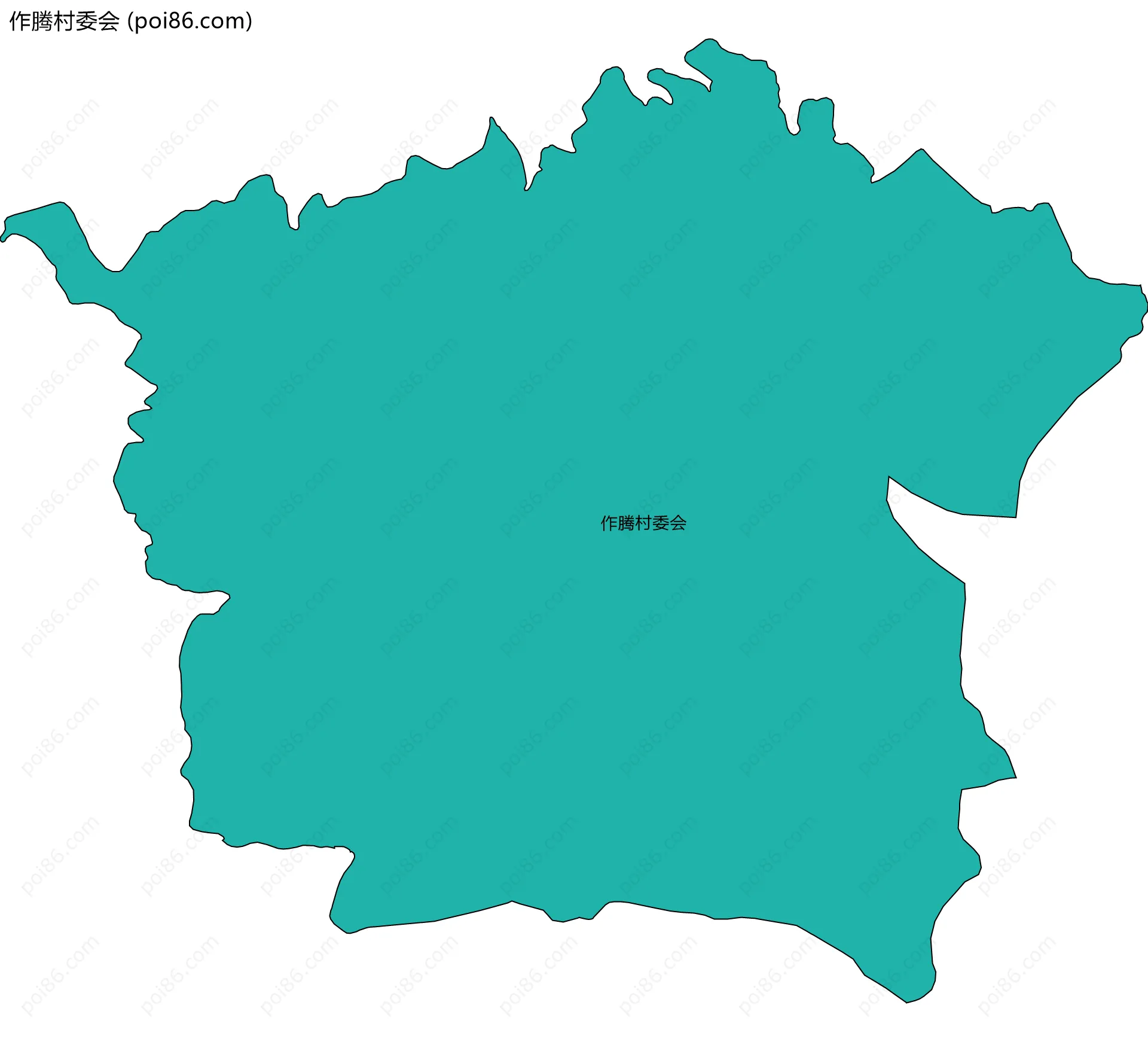 作腾村委会边界地图