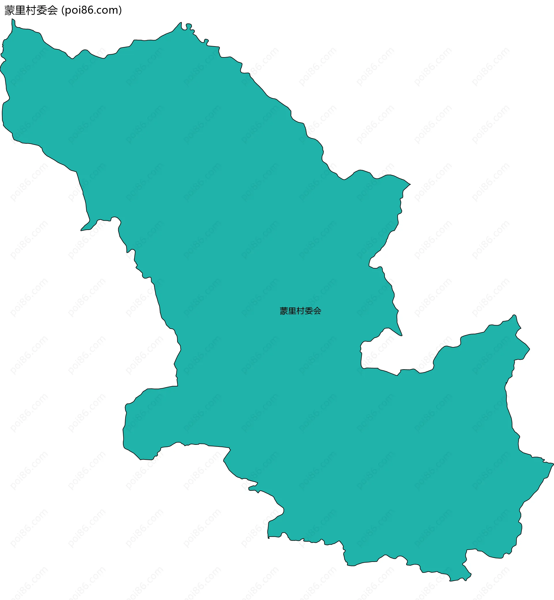 蒙里村委会边界地图