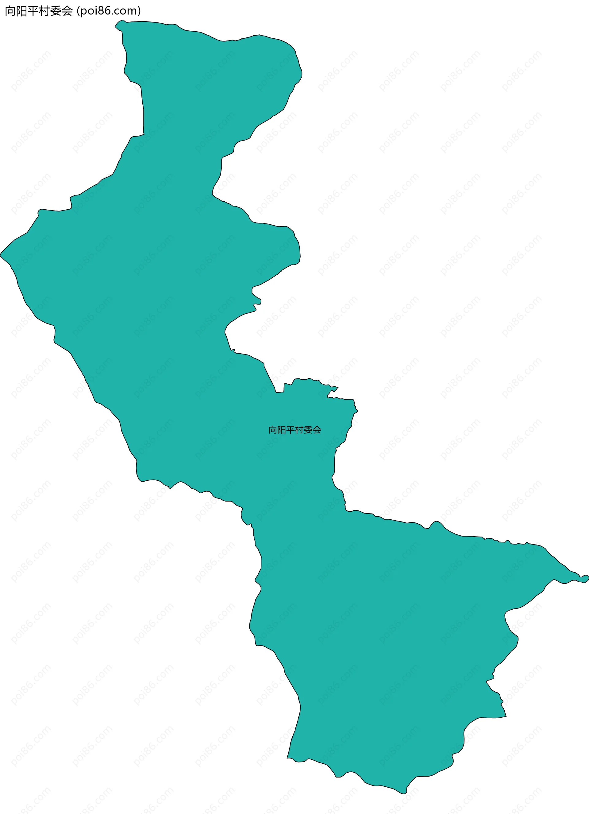 向阳平村委会边界地图