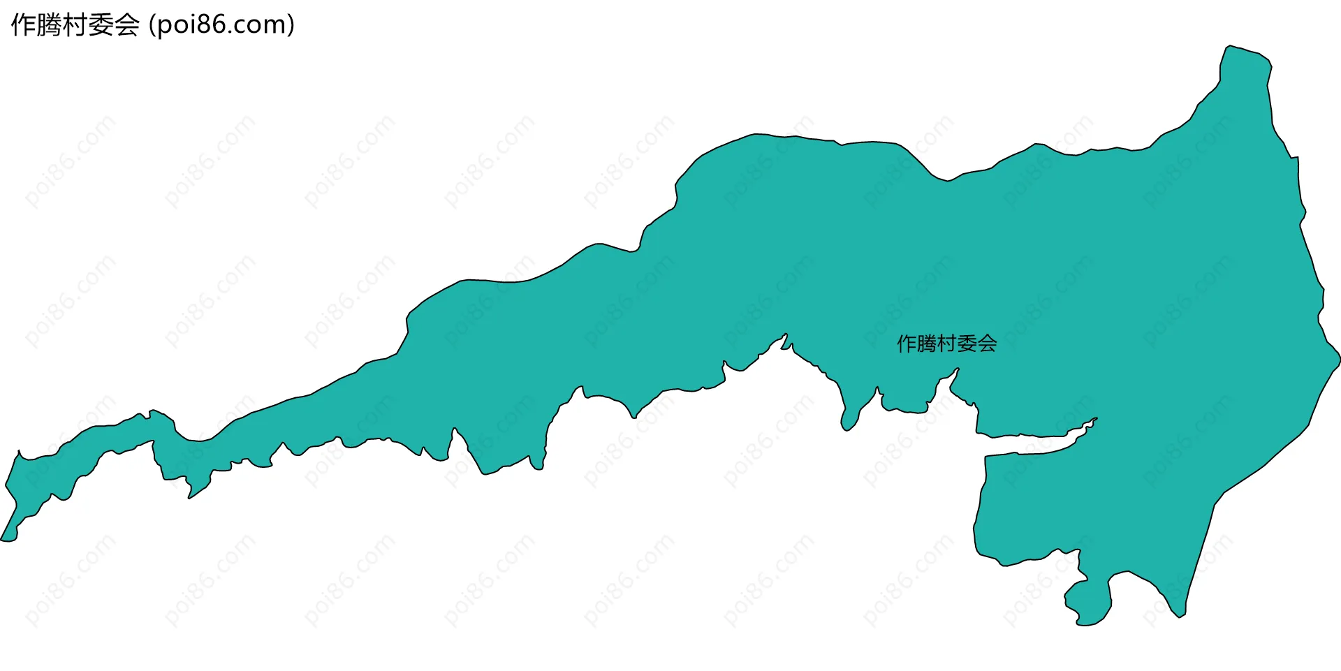 作腾村委会边界地图