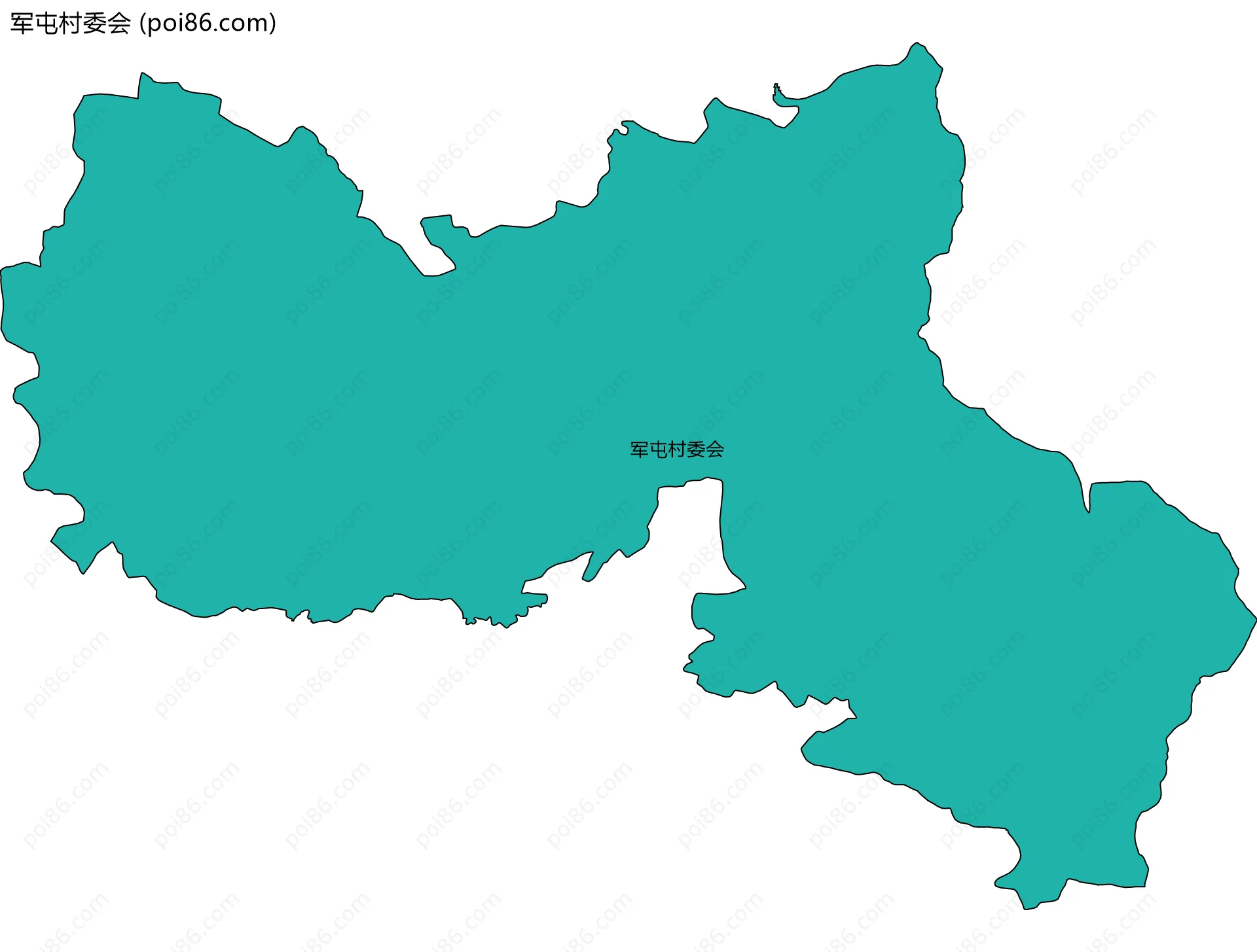 军屯村委会边界地图