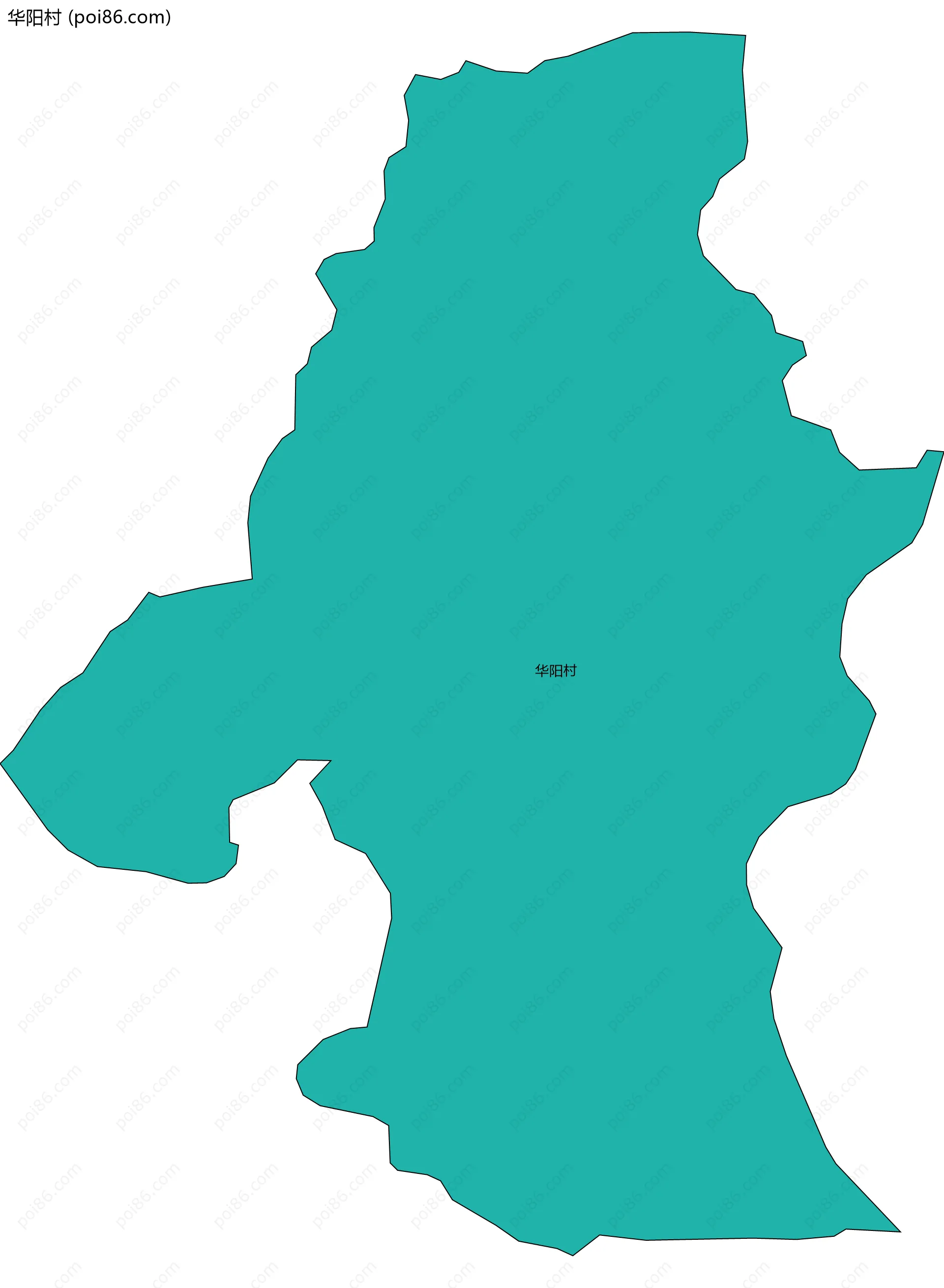 华阳村边界地图