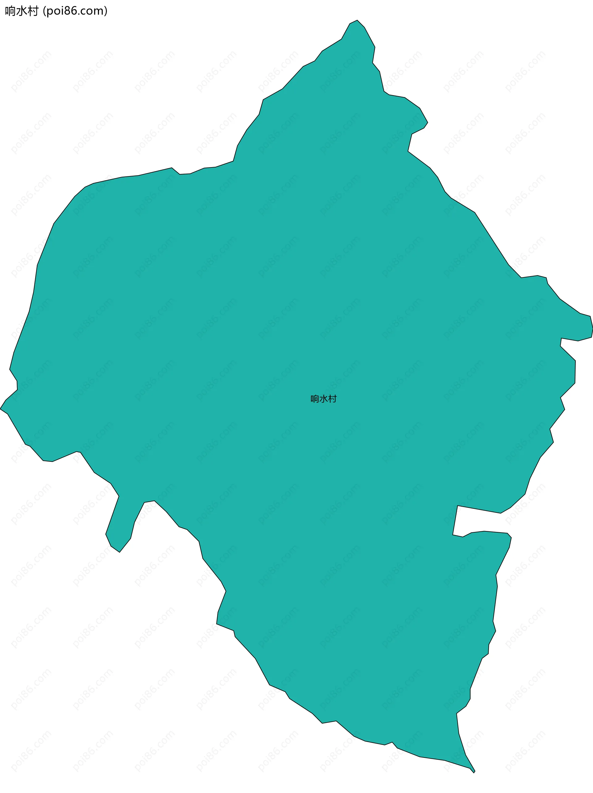 响水村边界地图