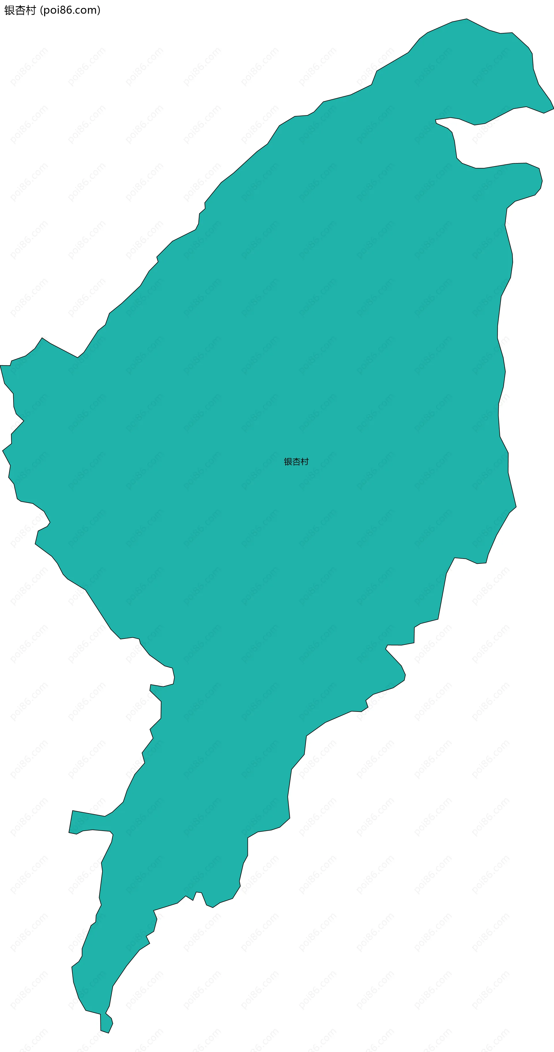 银杏村边界地图