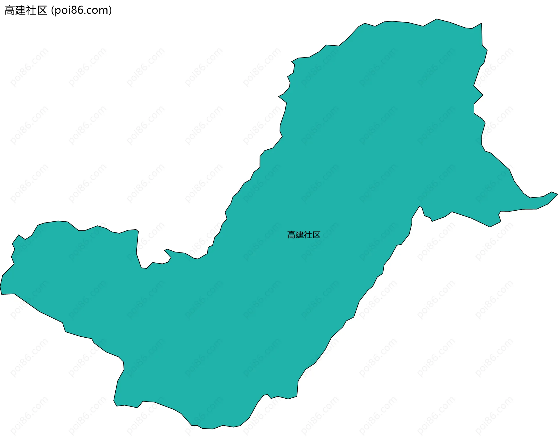 高建社区边界地图