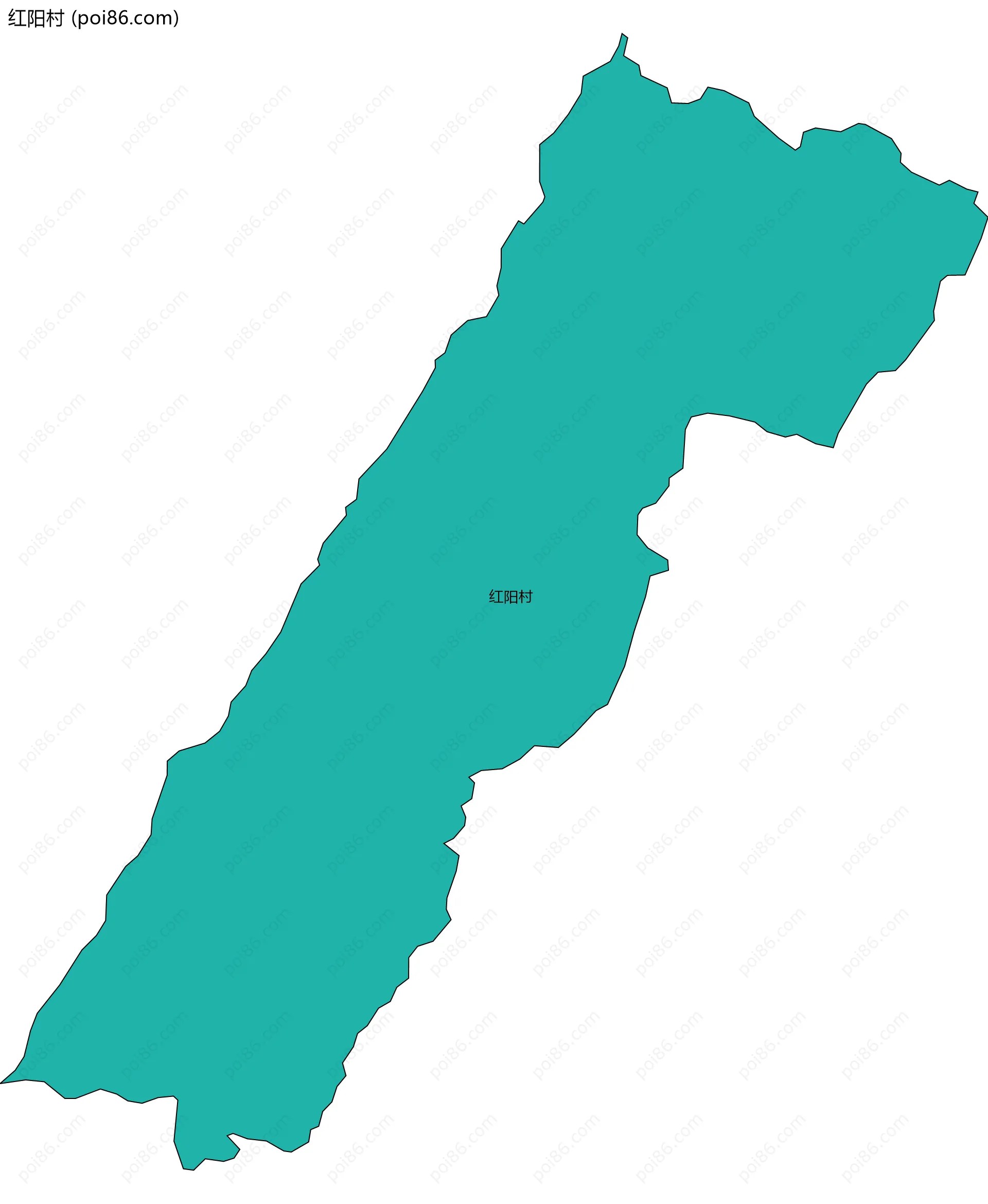 红阳村边界地图