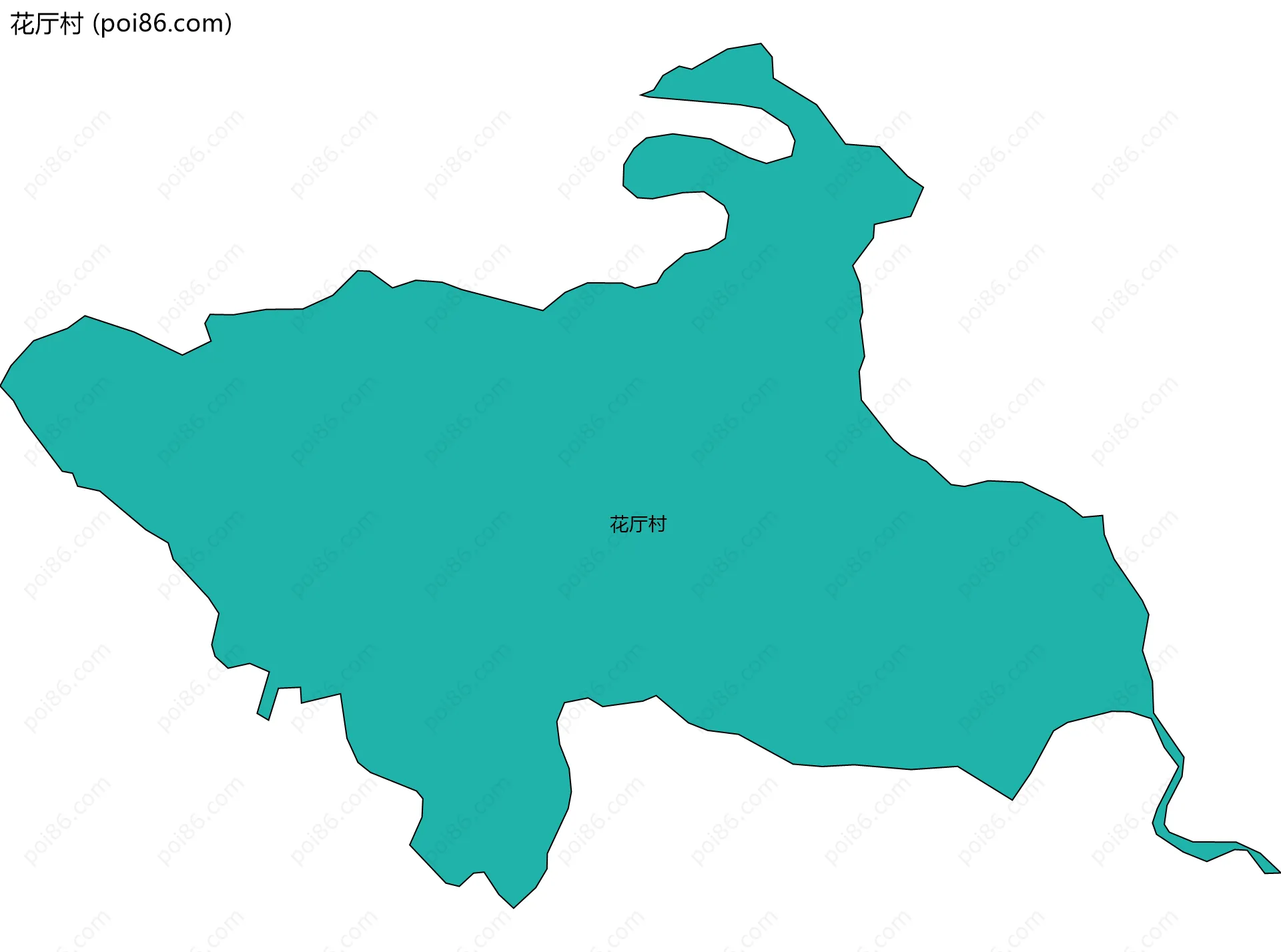 花厅村边界地图