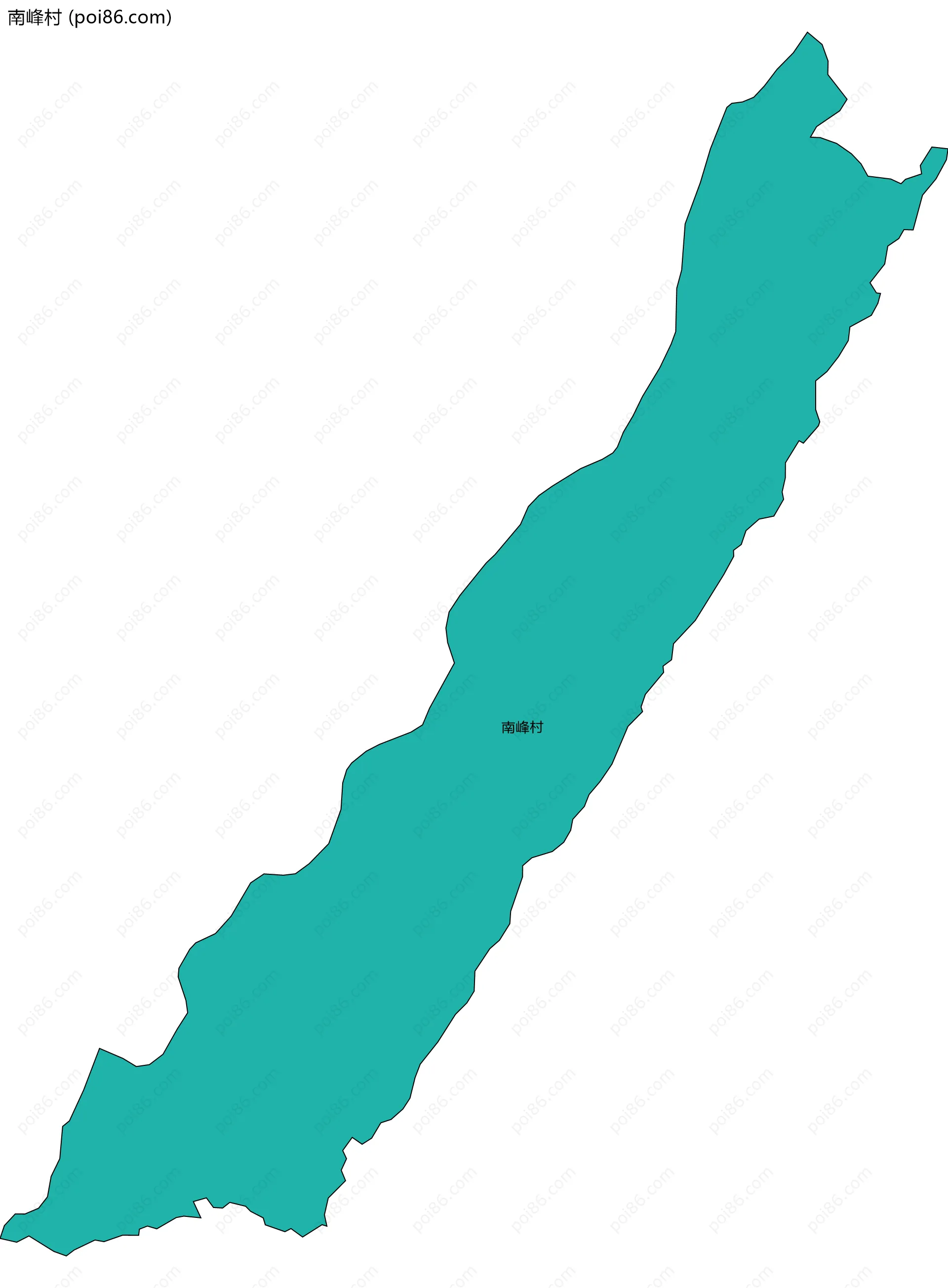 南峰村边界地图