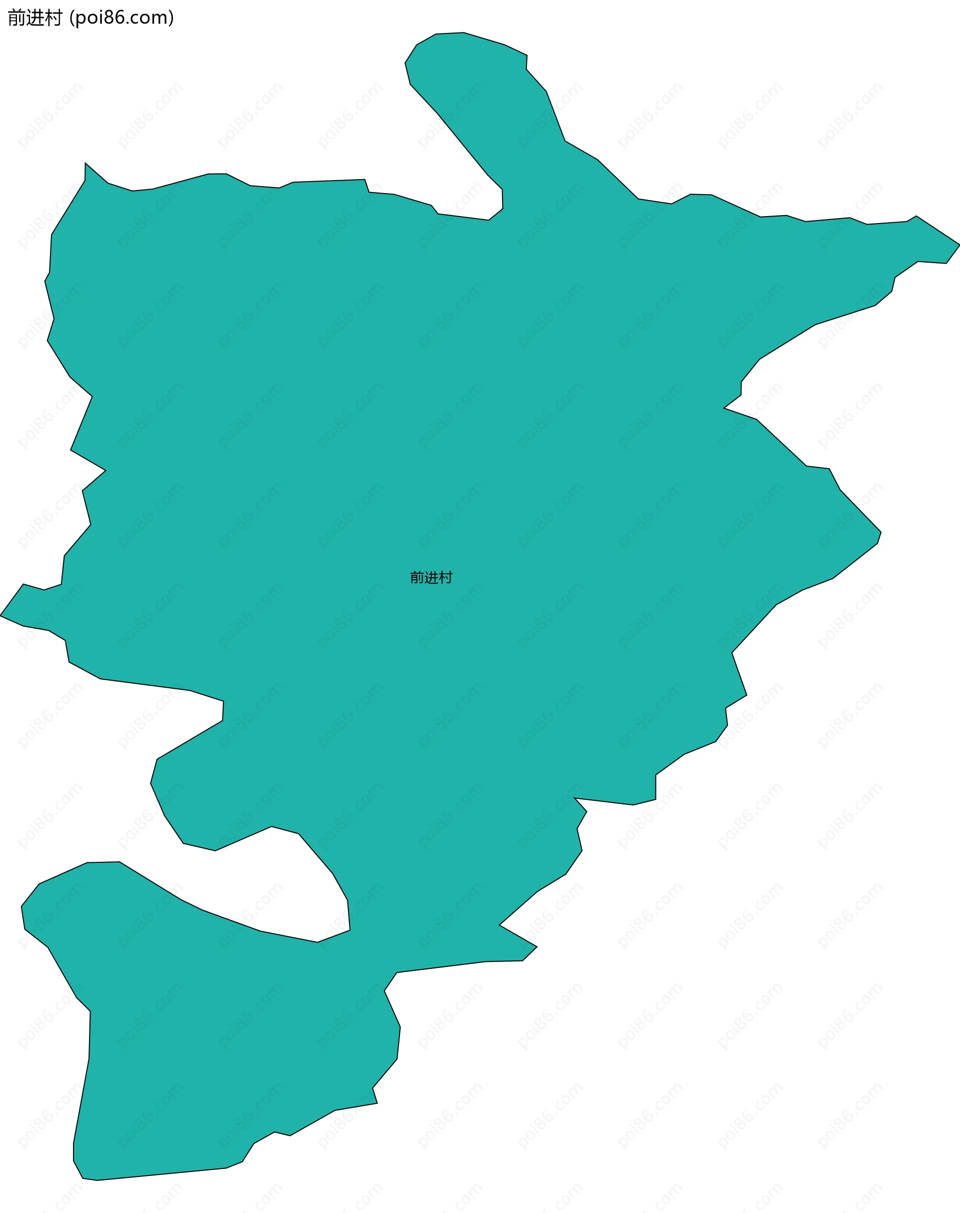 前进村边界地图