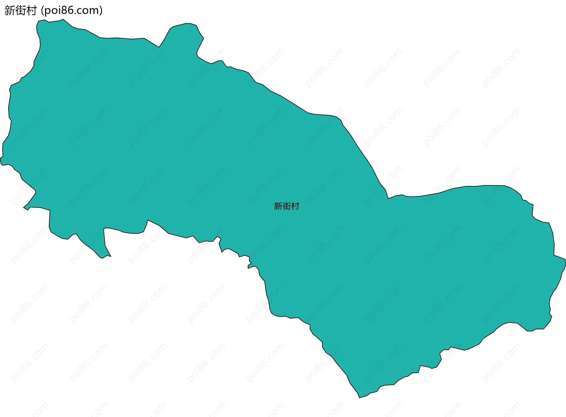 新街村边界地图