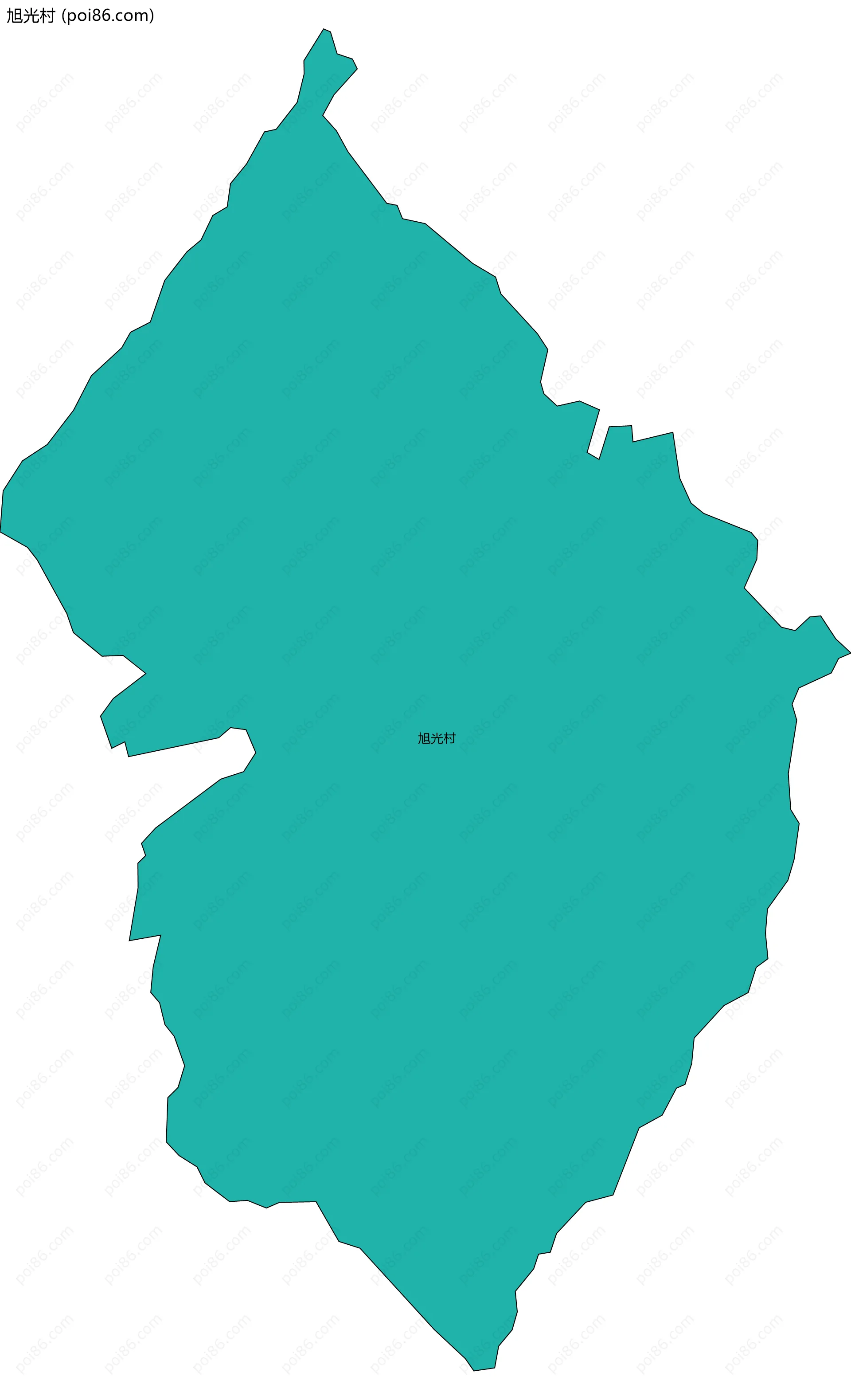 旭光村边界地图