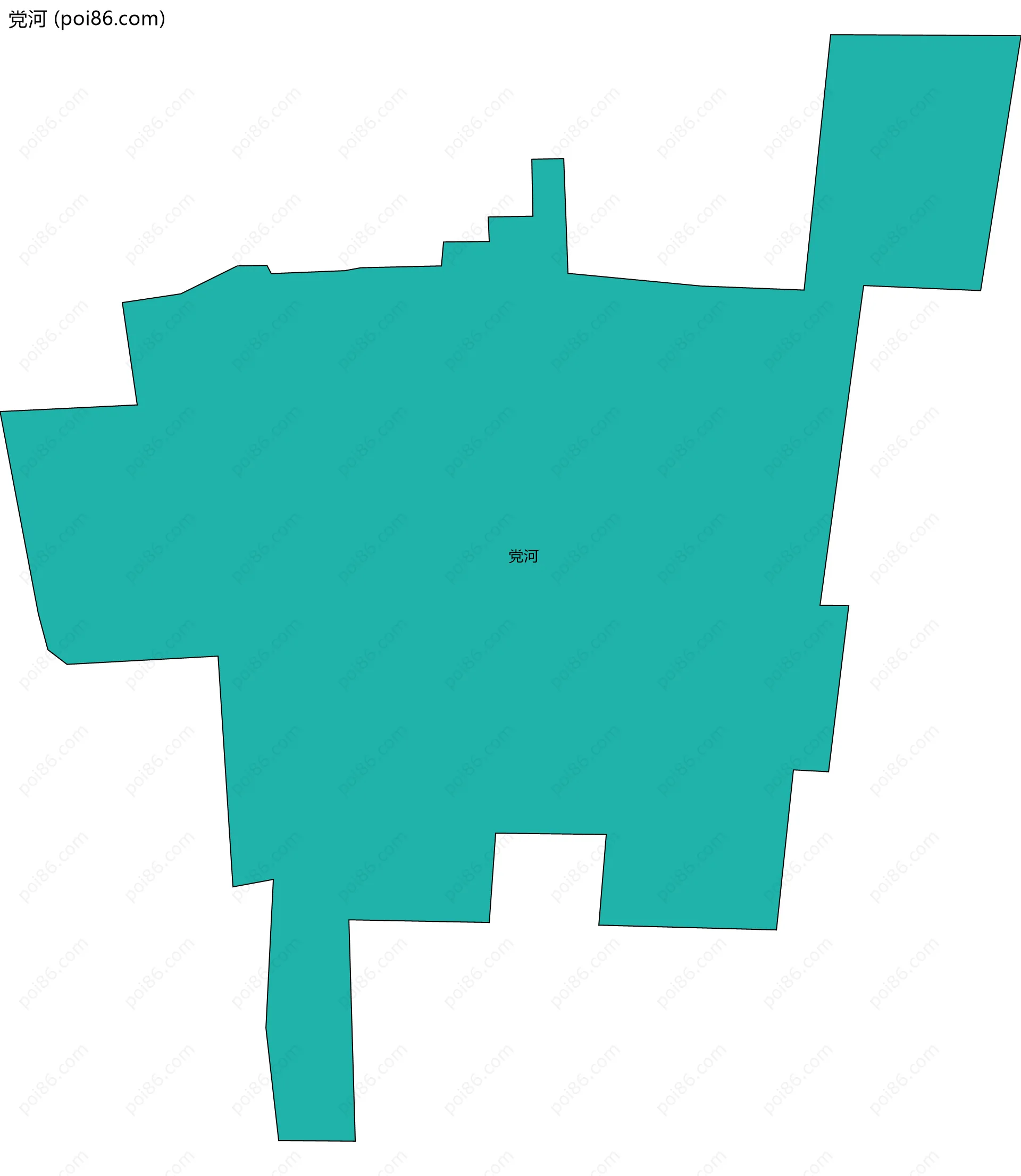 党河边界地图
