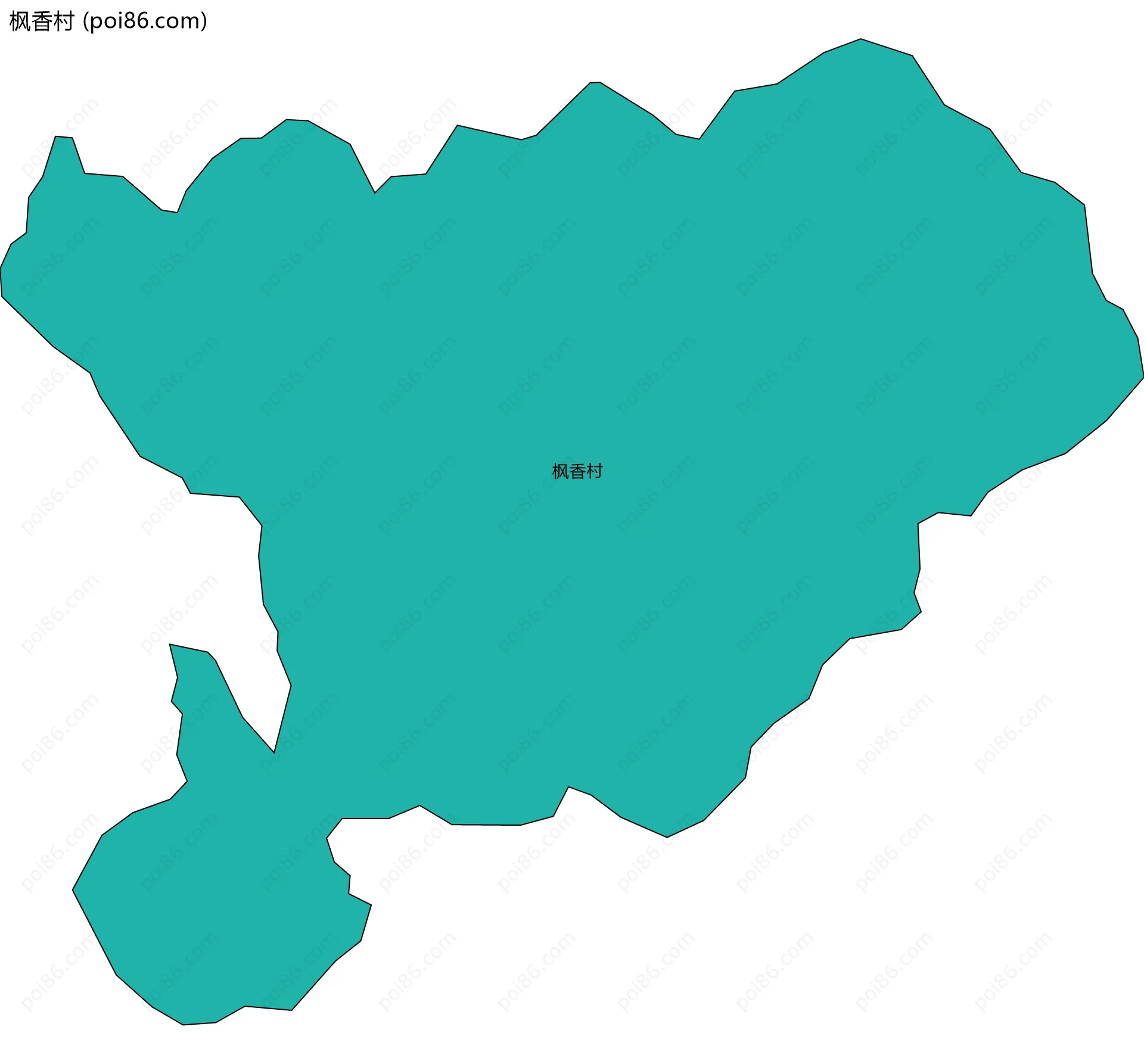 枫香村边界地图