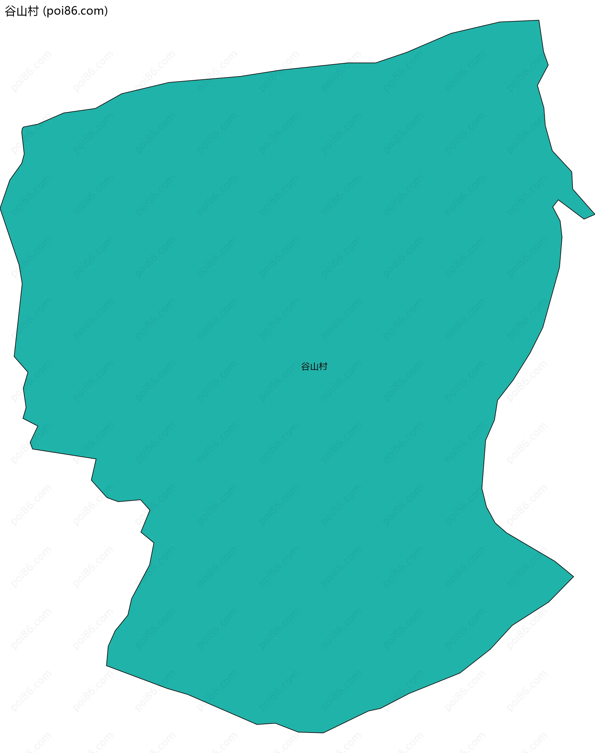 谷山村边界地图