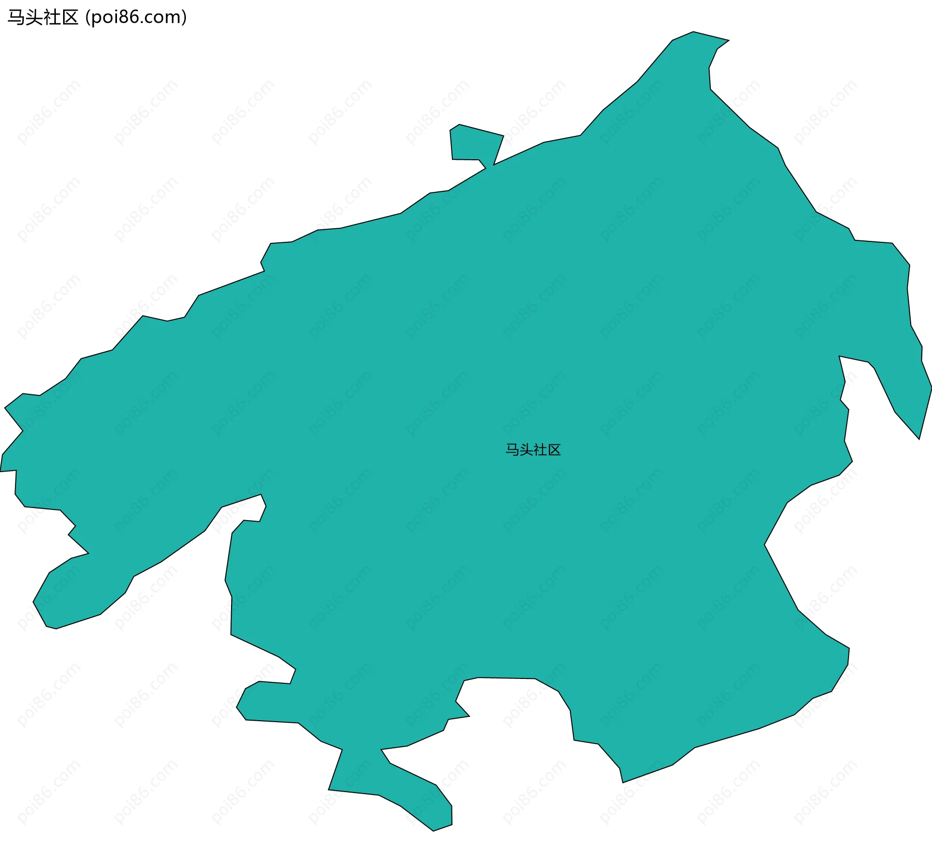 马头社区边界地图