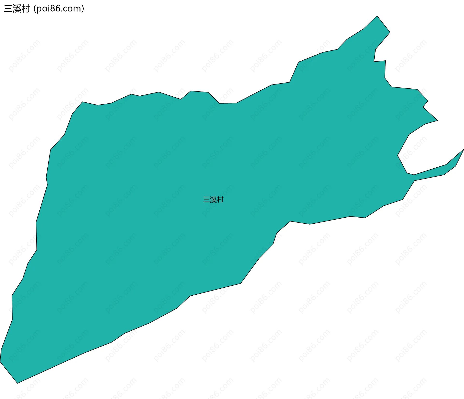 三溪村边界地图