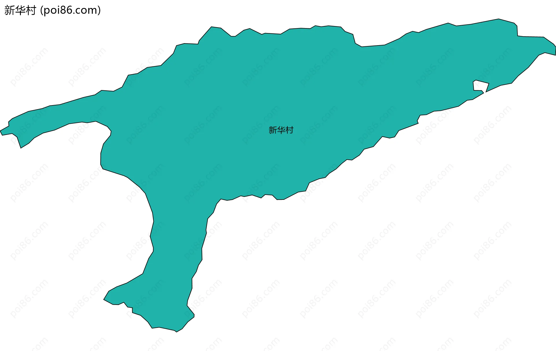 新华村边界地图