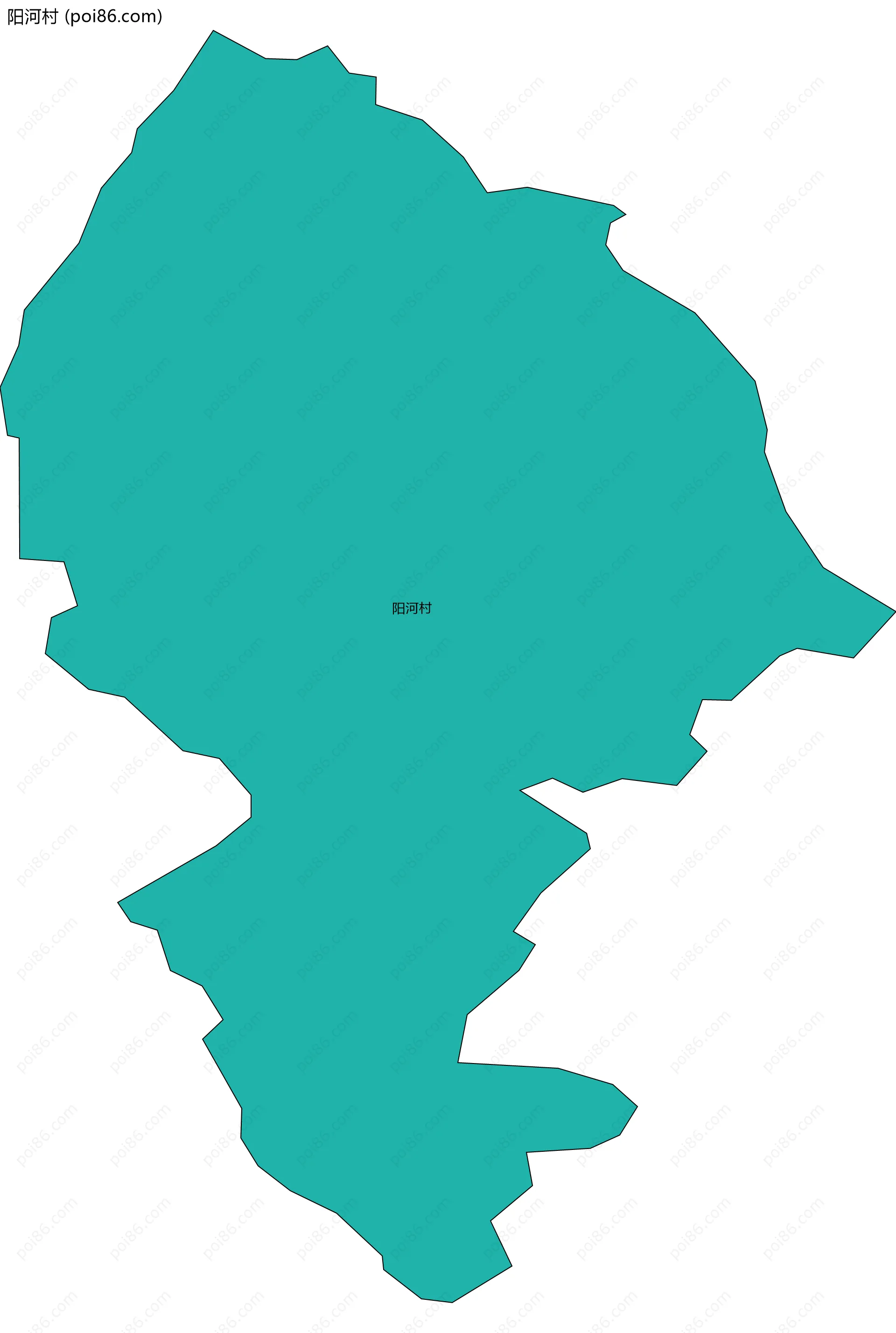 阳河村边界地图