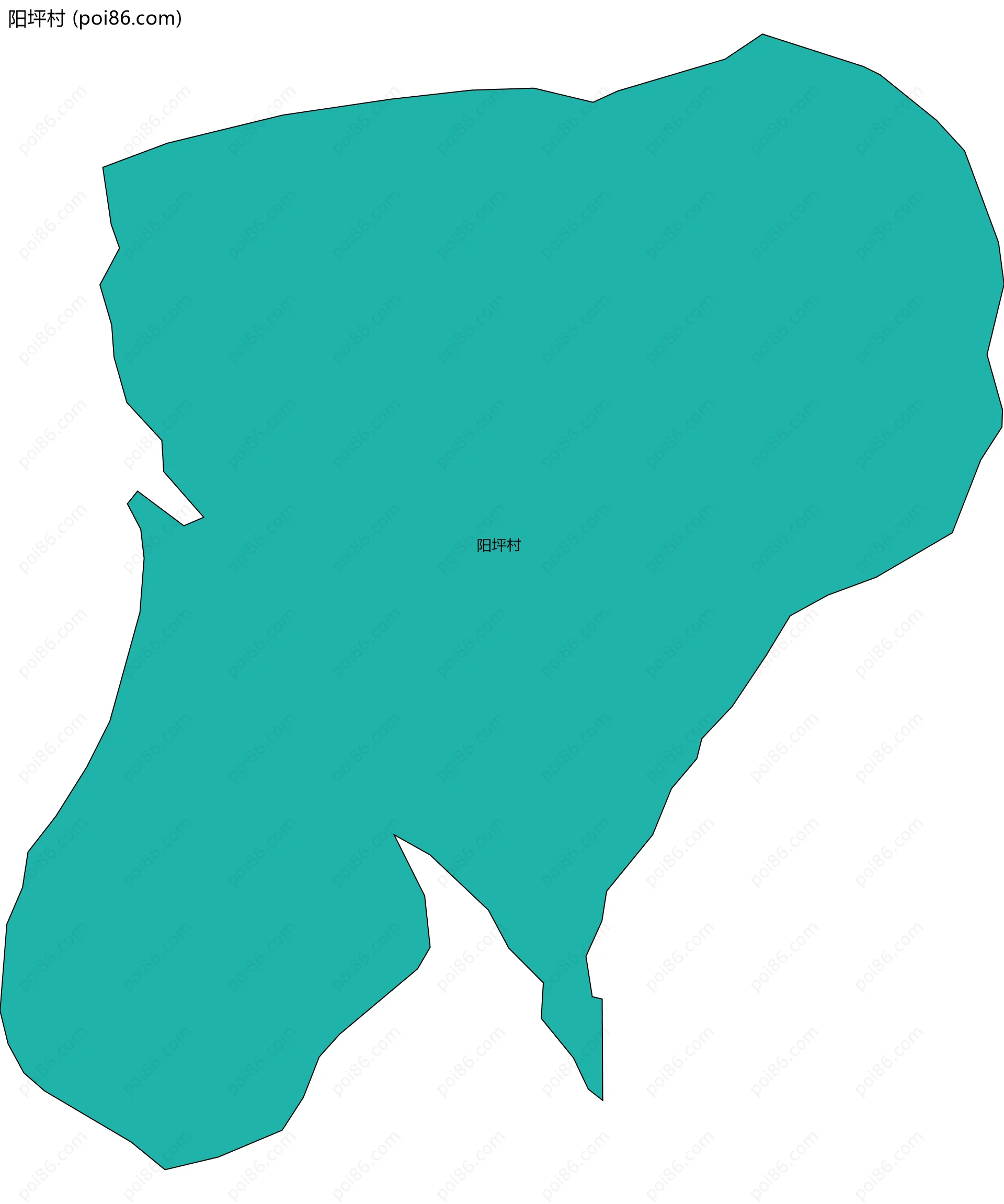 阳坪村边界地图