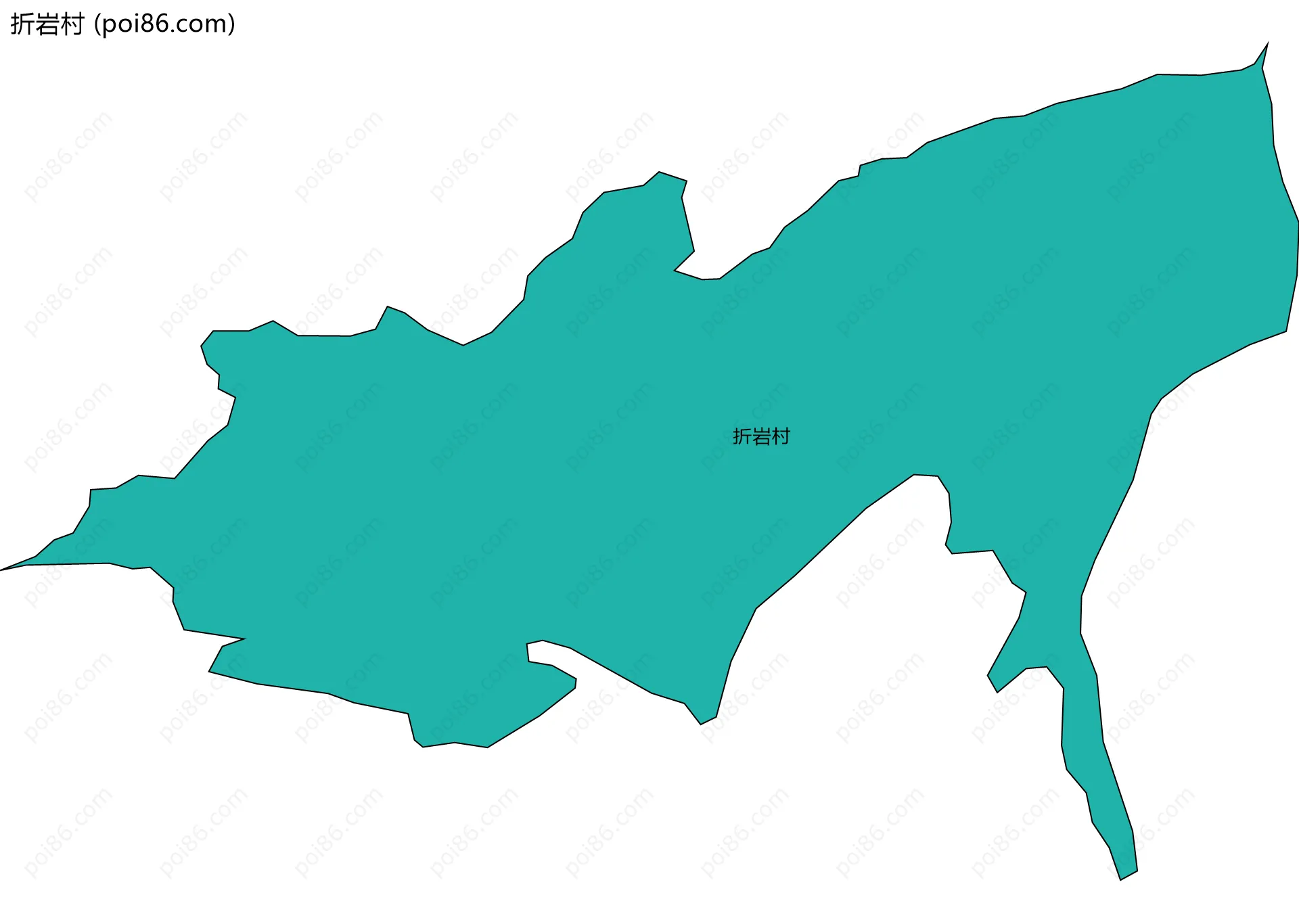 折岩村边界地图