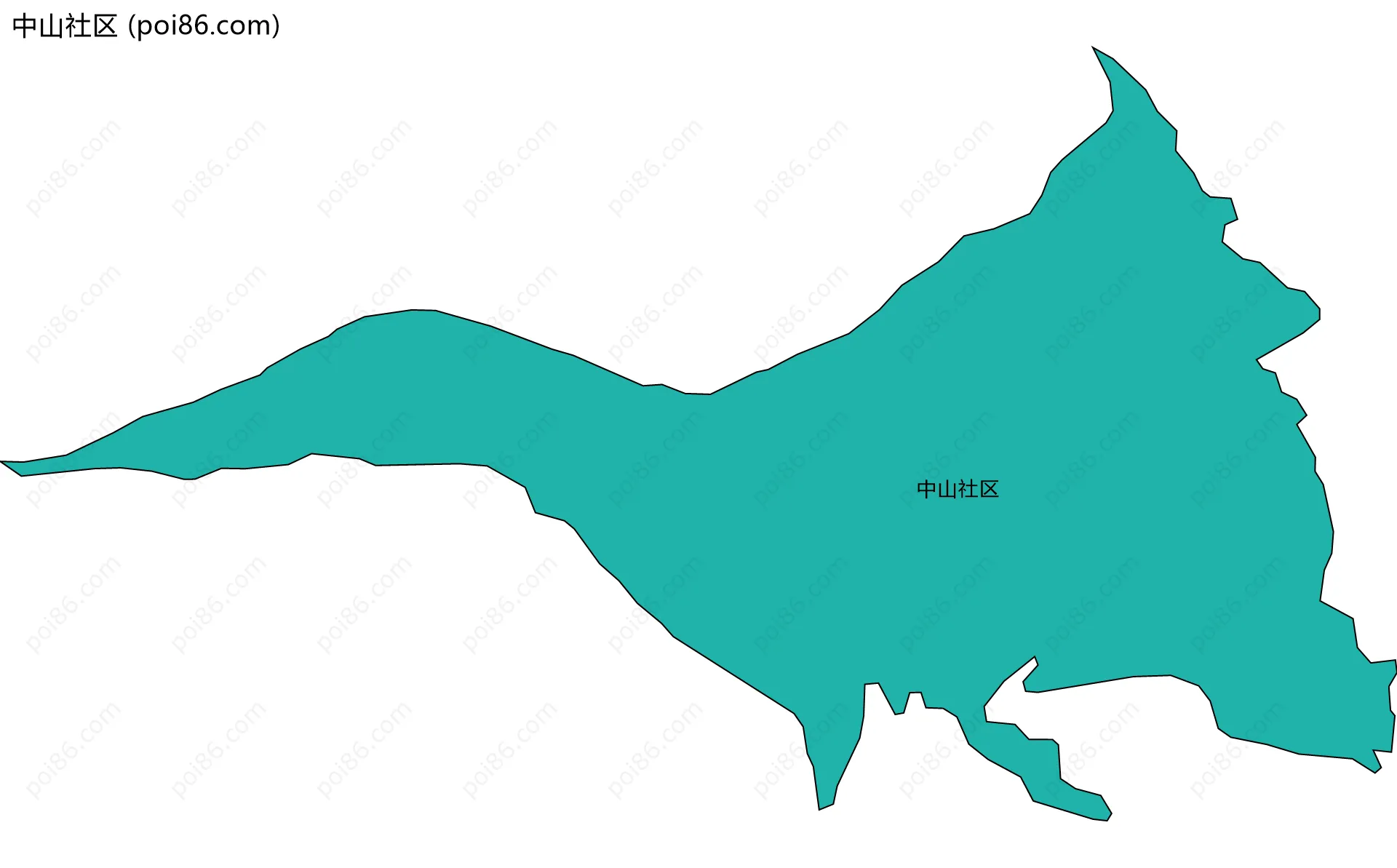 中山社区边界地图