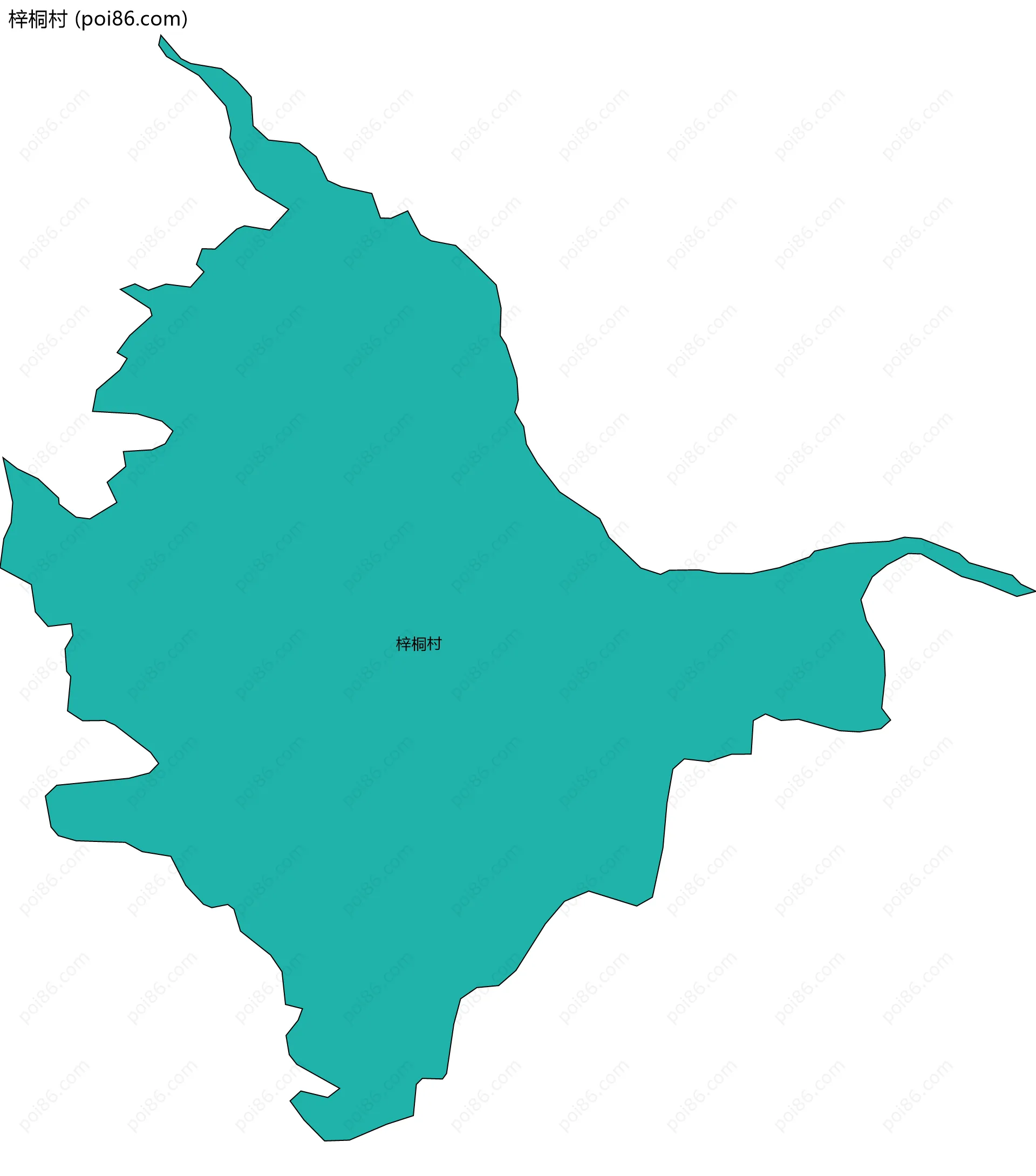 梓桐村边界地图